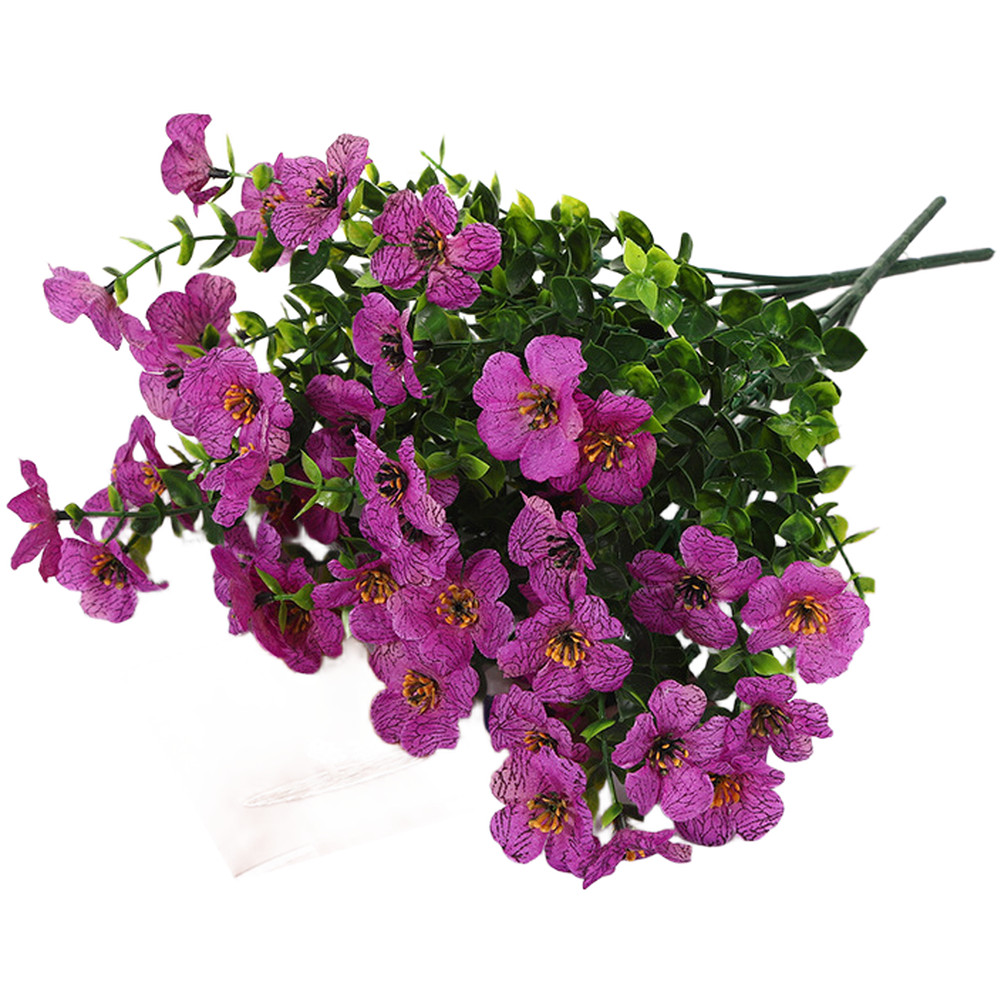 Artificial Purple Eucalyptus Stem with Soft PVC for Long Lasting Decor