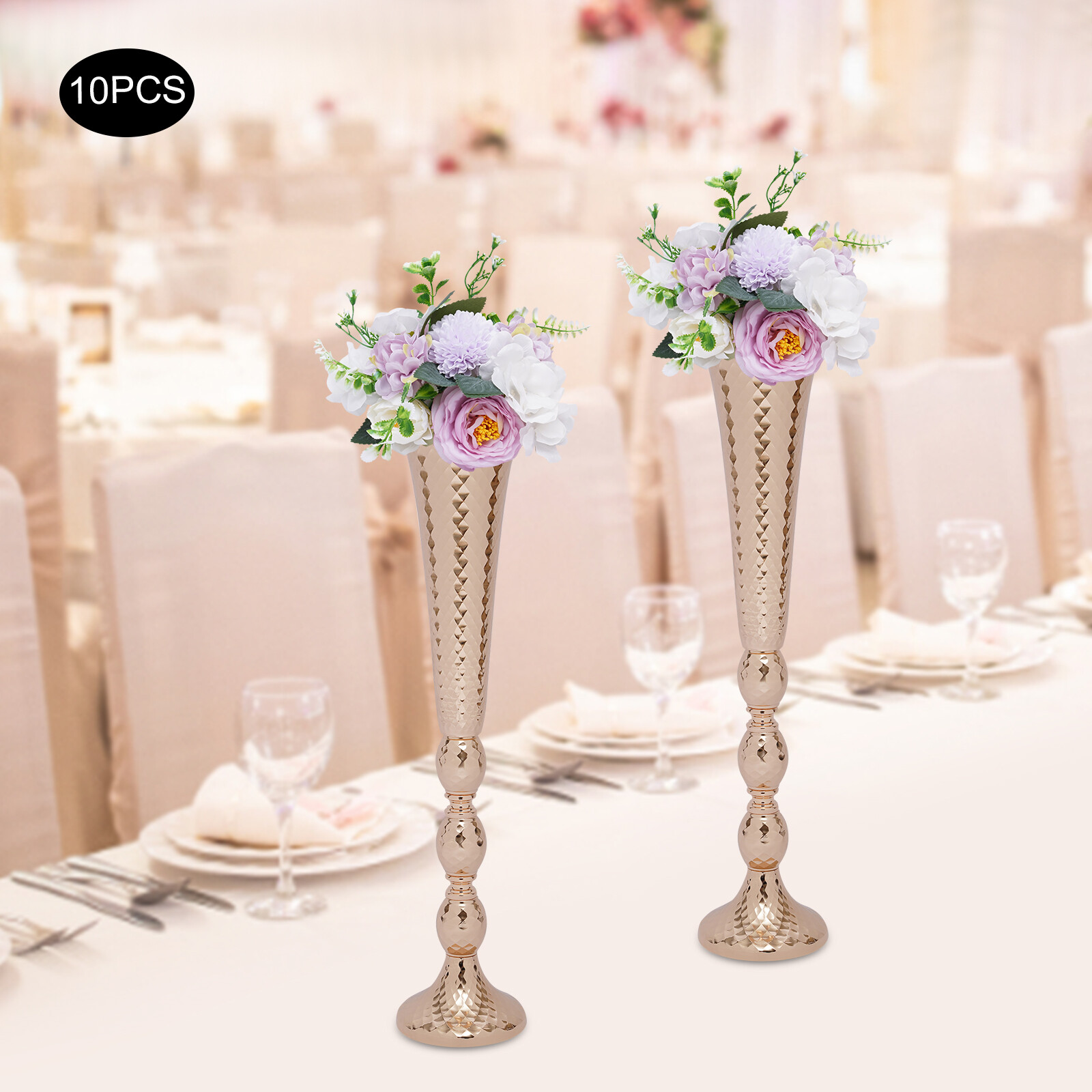 10 Set Artificial Hydrangea Camellia Flowers Silk Bouquet Party Wedding Decor