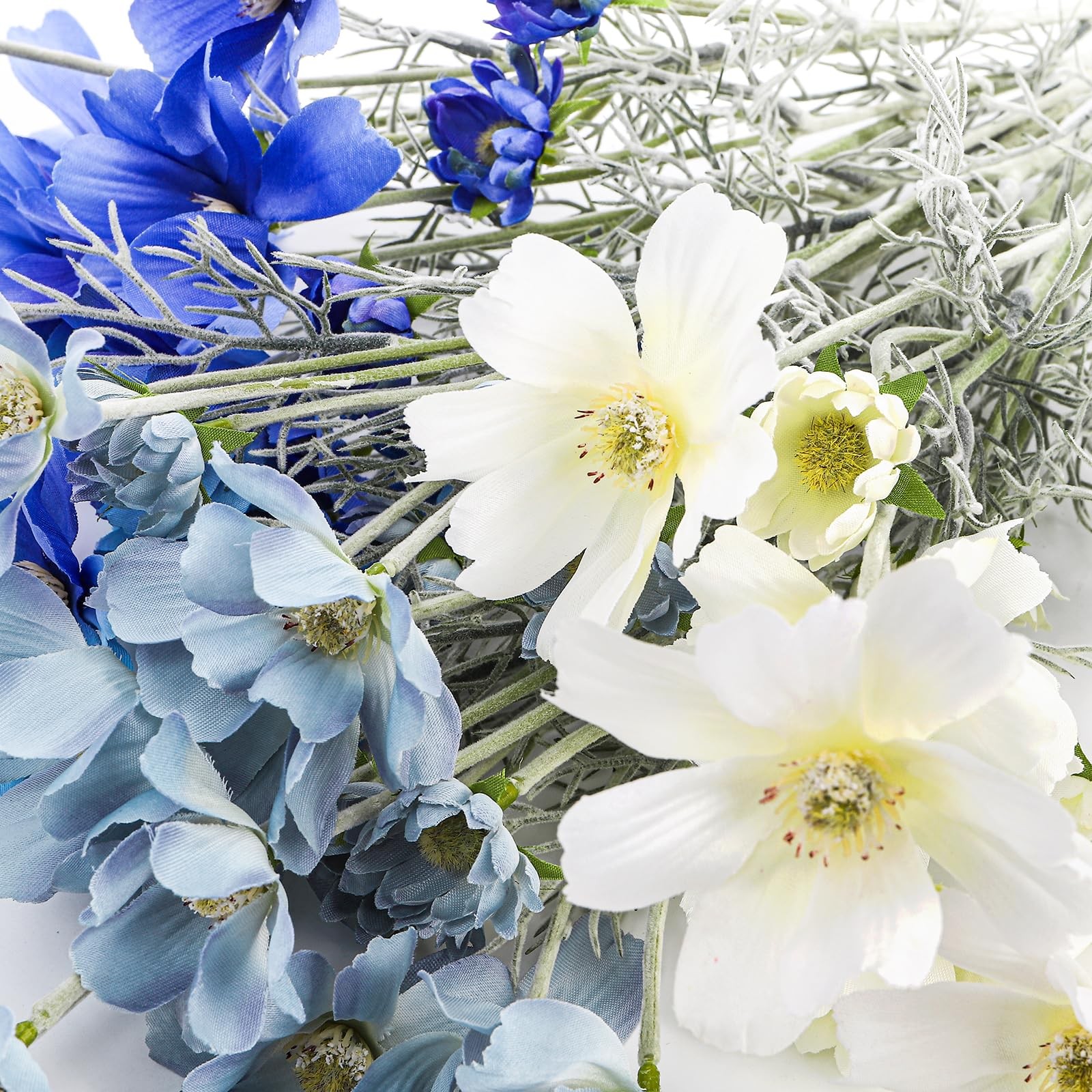 8 Bundles Artificial Flowers, No Fade Fake Flowers with Long Stem, Realistic …