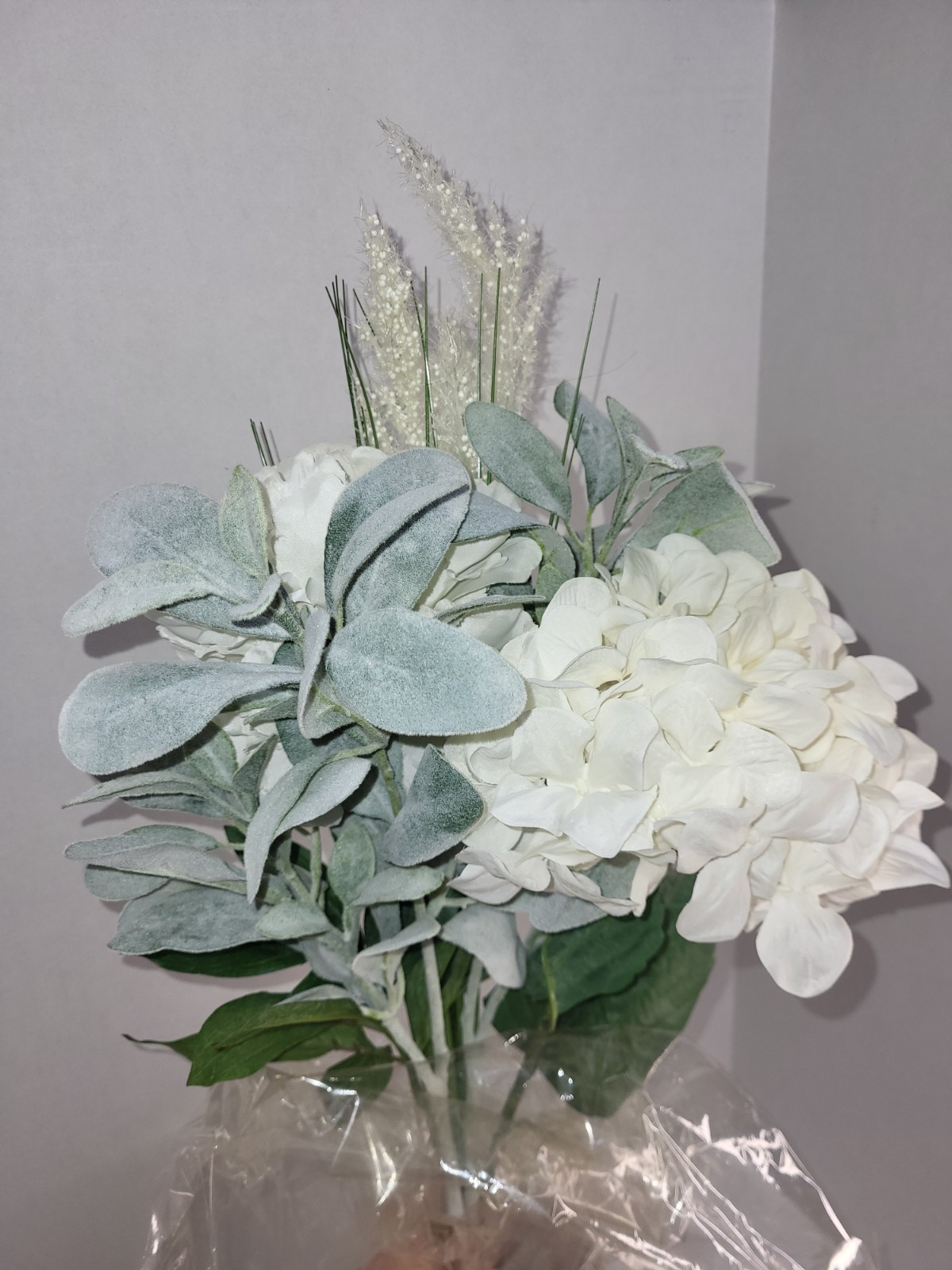 Hydrangea And Eucalyptus Artificial Floral Arrangement