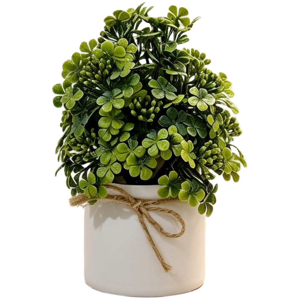 Artificial Orchid Bonsai Decor Plastic Fake Plant 16cm with 14 Lifelike Flowers