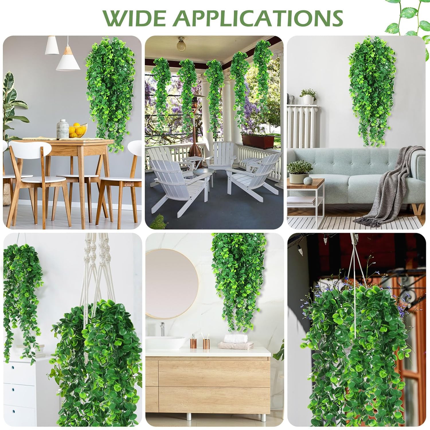 24 Pcs Artificial Ivy Vines – Lush Greenery for Indoor & Outdoor Decor