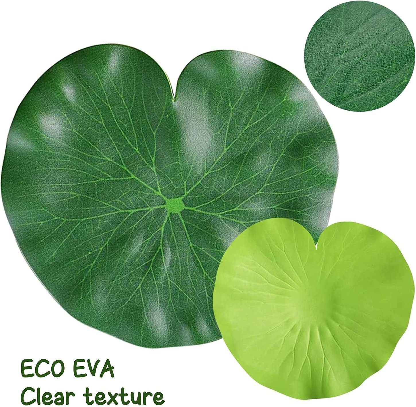 6Pcs Floating Lily Pads Artificial Foam Lotus Leaves Realistic Pond Decor