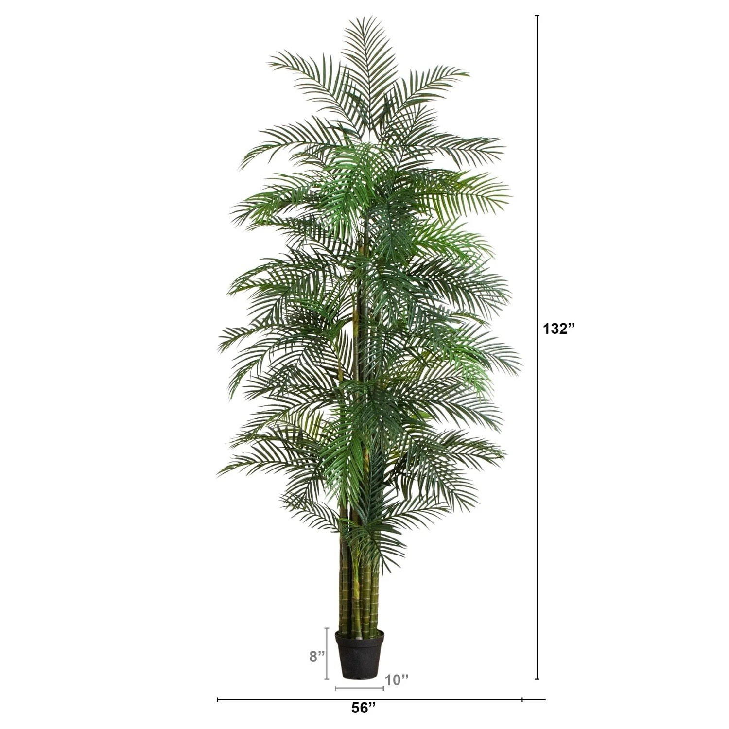 11’ UV Resistant Artificial Areca Palm Tree (Indoor/Outdoor). Retail $499