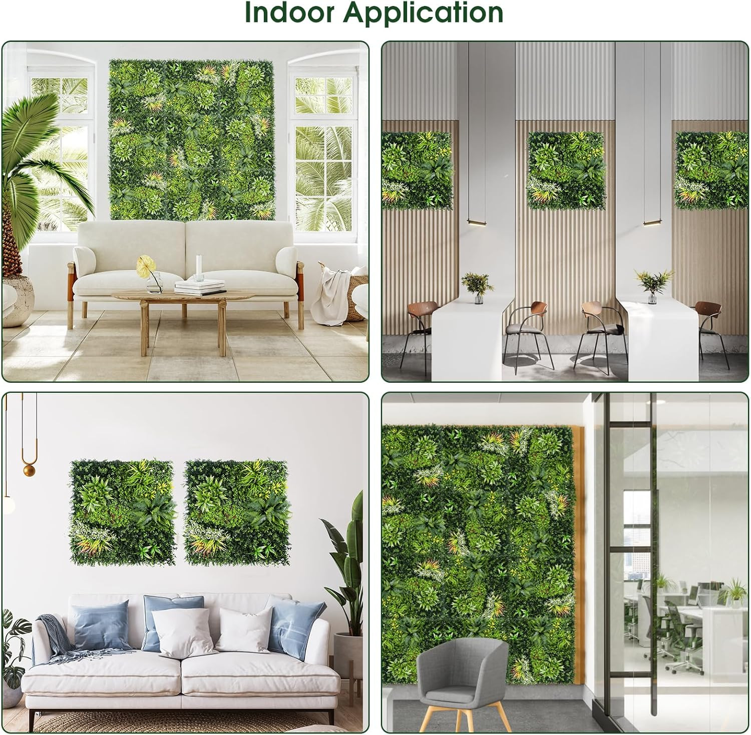 40″X40″ Boxwood Hedge Wall Panel – UV Protected Faux Grass Decor