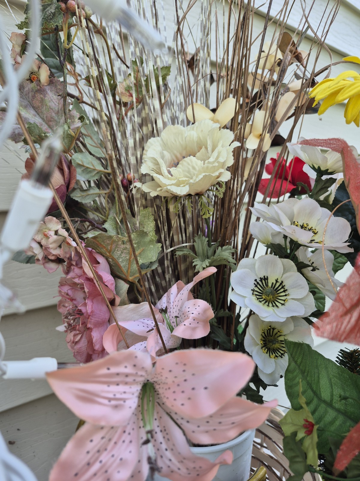 Artificial Multicolor Floral Arrangement & Centerpiece with Lily and Rose