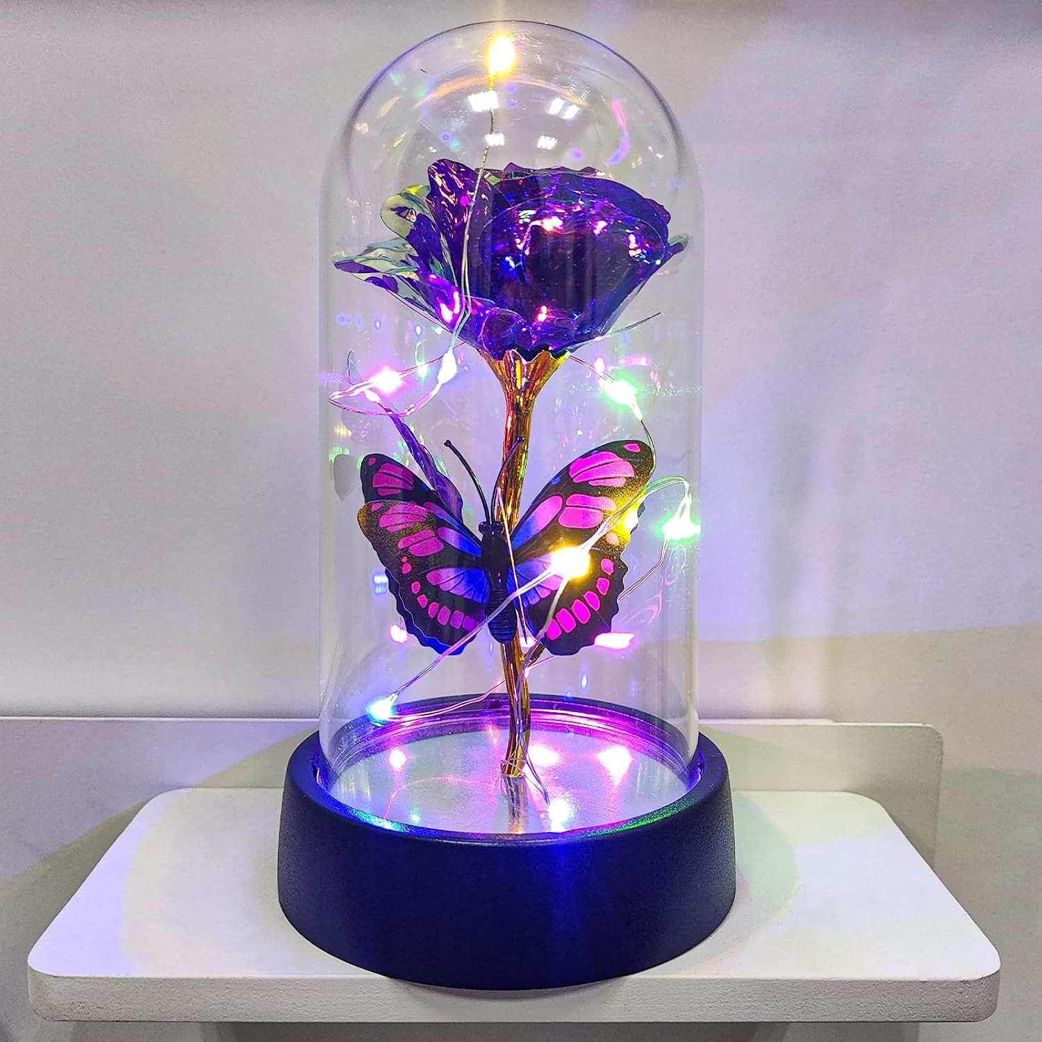 Eternal Glass Rose in Dome – Romantic Gift for Her, Mom, Birthday & More