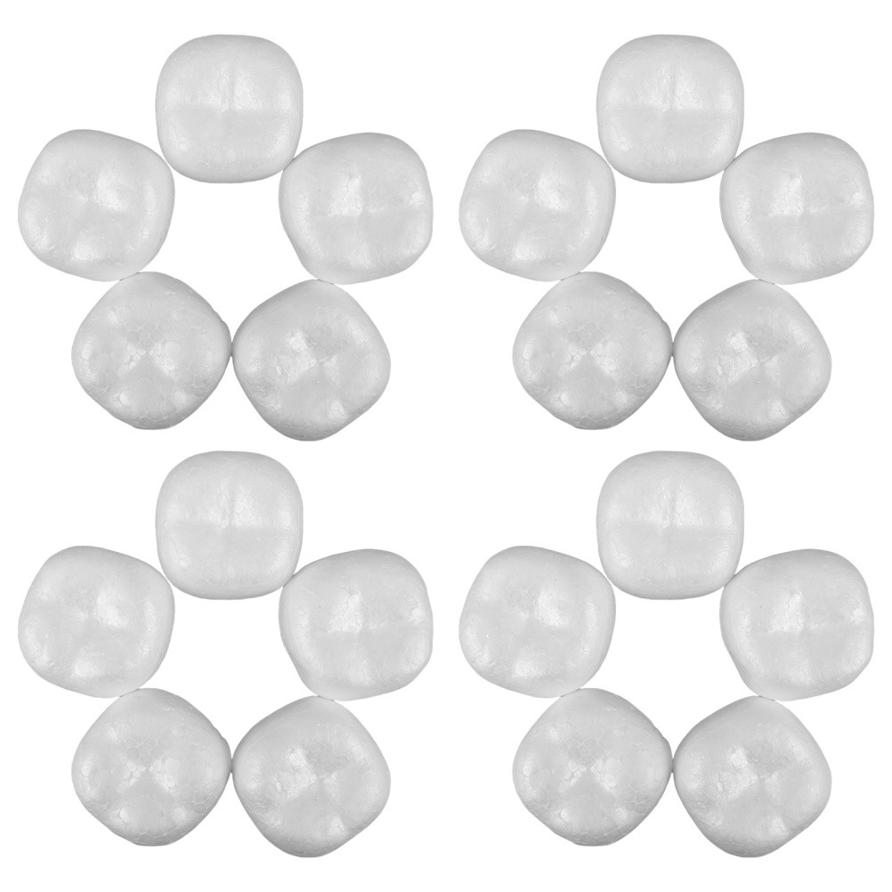 20Pcs Durable White Foam Craft Balls Simulated Persimmon for Home Ornament DIY