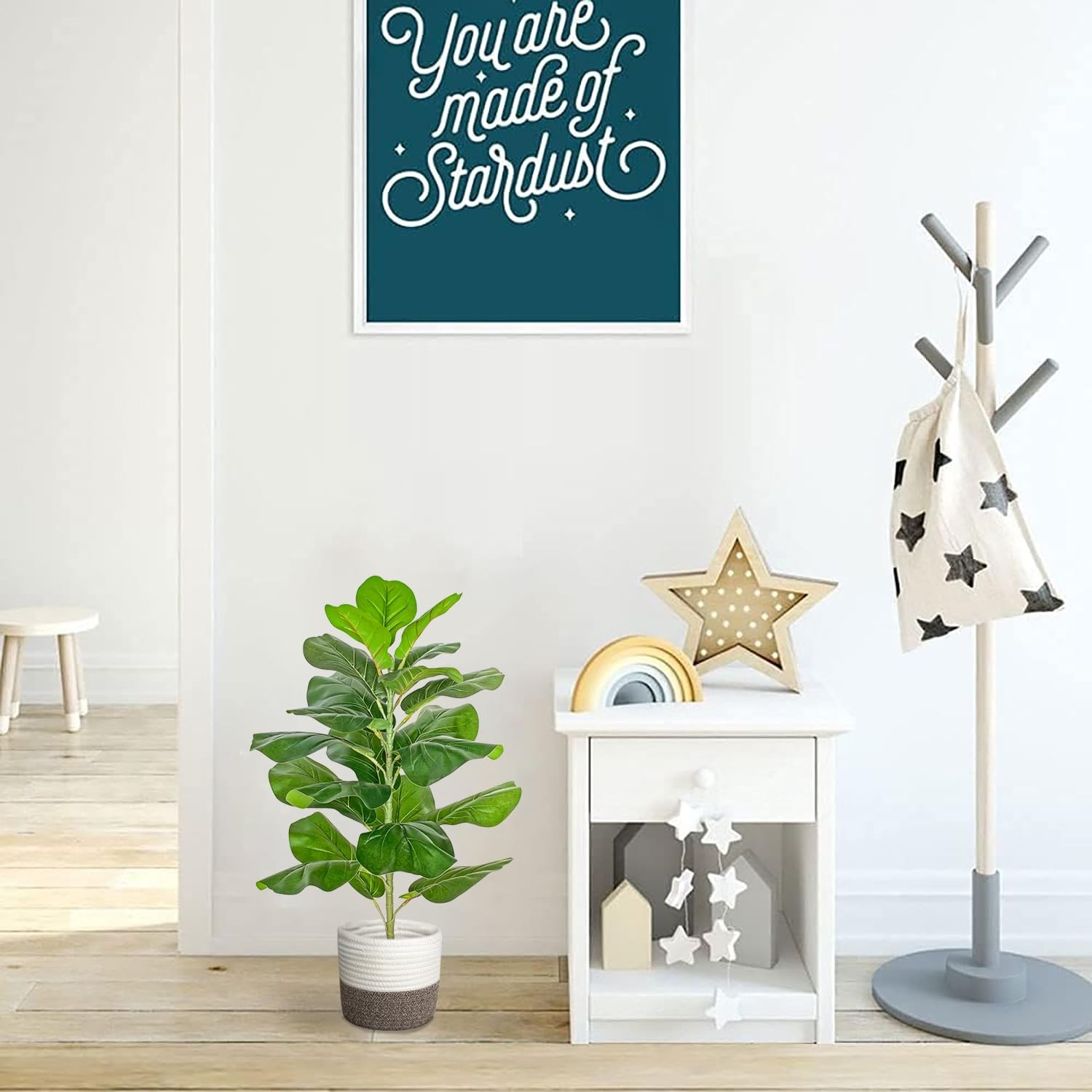 Artificial Fiddle Leaf Fig Tree/Faux Ficus Lyrata for Home Office Decoration,…