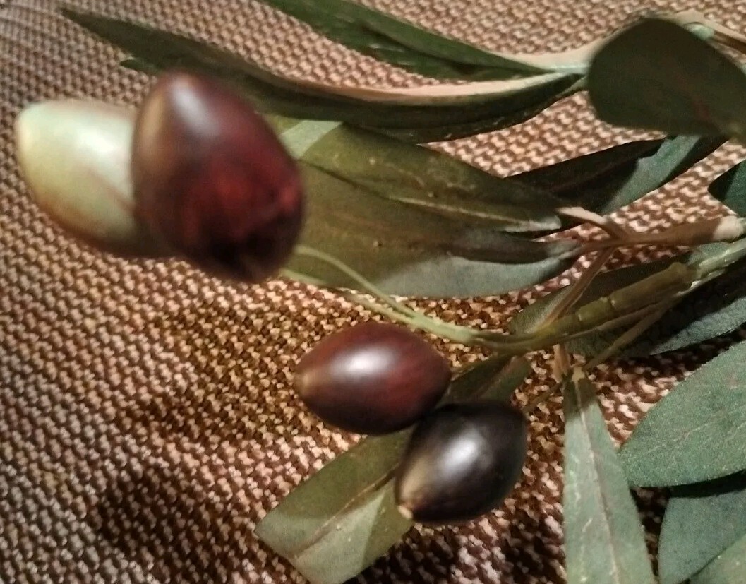 Artificial Olive Branch Stem Approximately 16 In