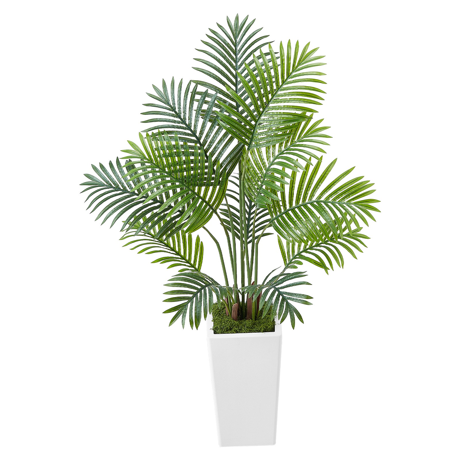 VEVOR 4ft 2Pack Artificial Areca Palm Trees with White Planter Indoor