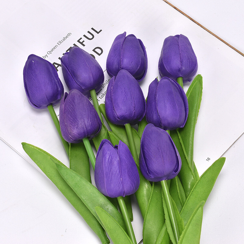 New Plastic Tulips Art Artificial Flowers For Home Decor Wedding Party Ceremony