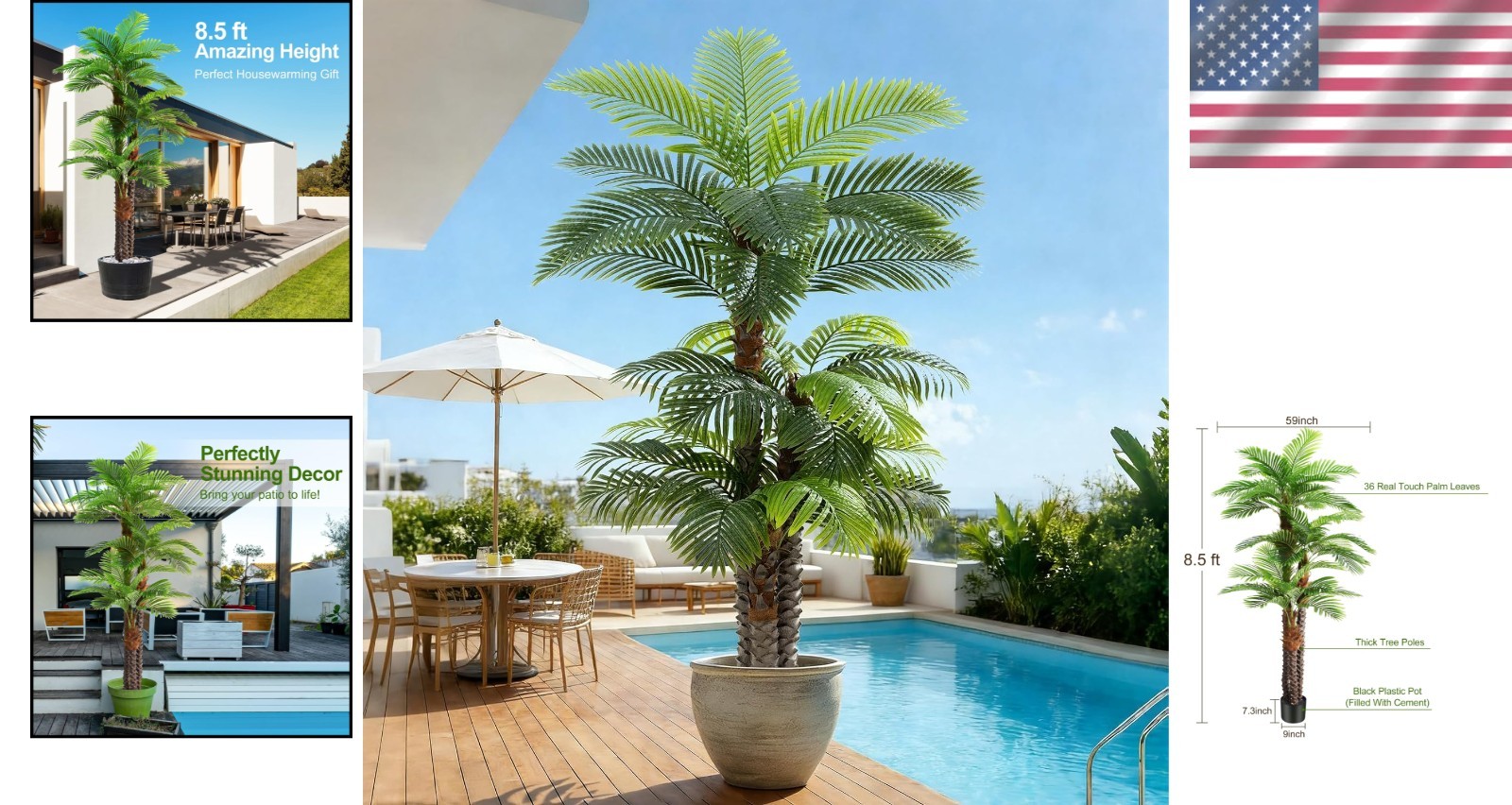 Tropical Charm Artificial Palm Tree – Realistic Appearance