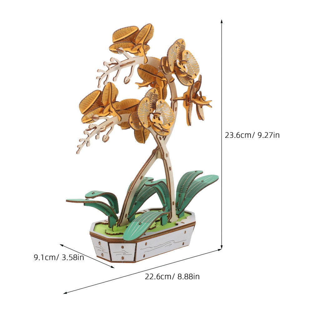 Wooden Floral Assembly Kit 3d Model Flower Artificial Phalaenopsis Bouquet