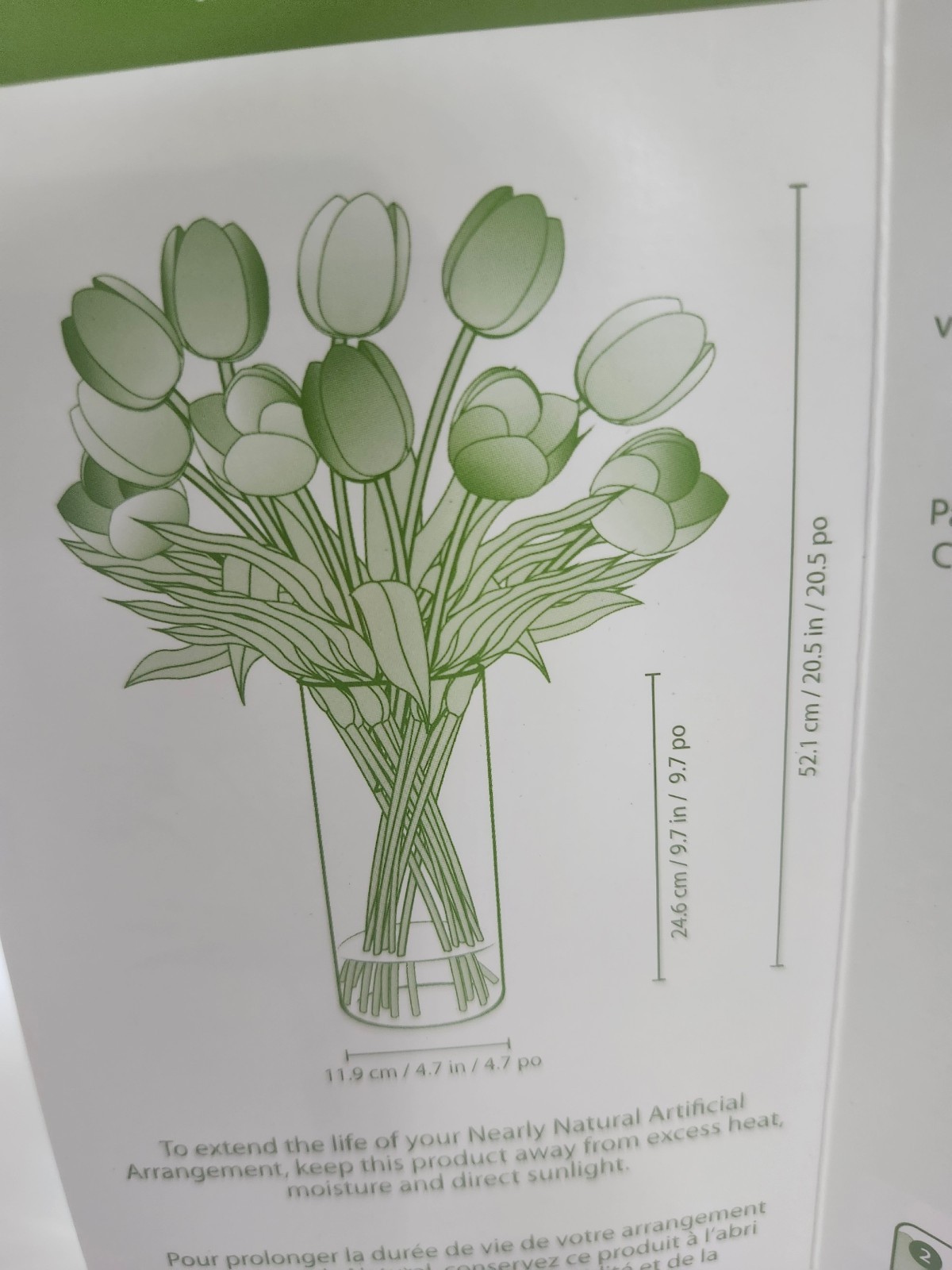 Tulips Artifical Fake Flower Floral Arrangement Silk Flowers With Vase, Plz Read
