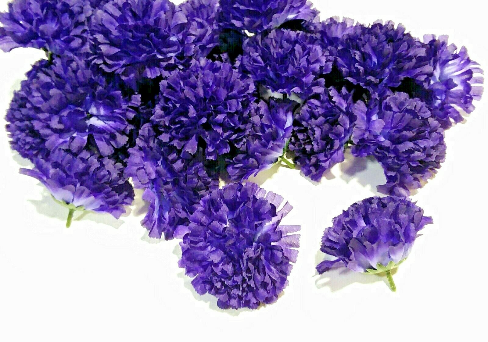 (14 pcs) Purple Carnation 3.5″ Blooms Silk Flower Home Outdoor Decor USA BP2142