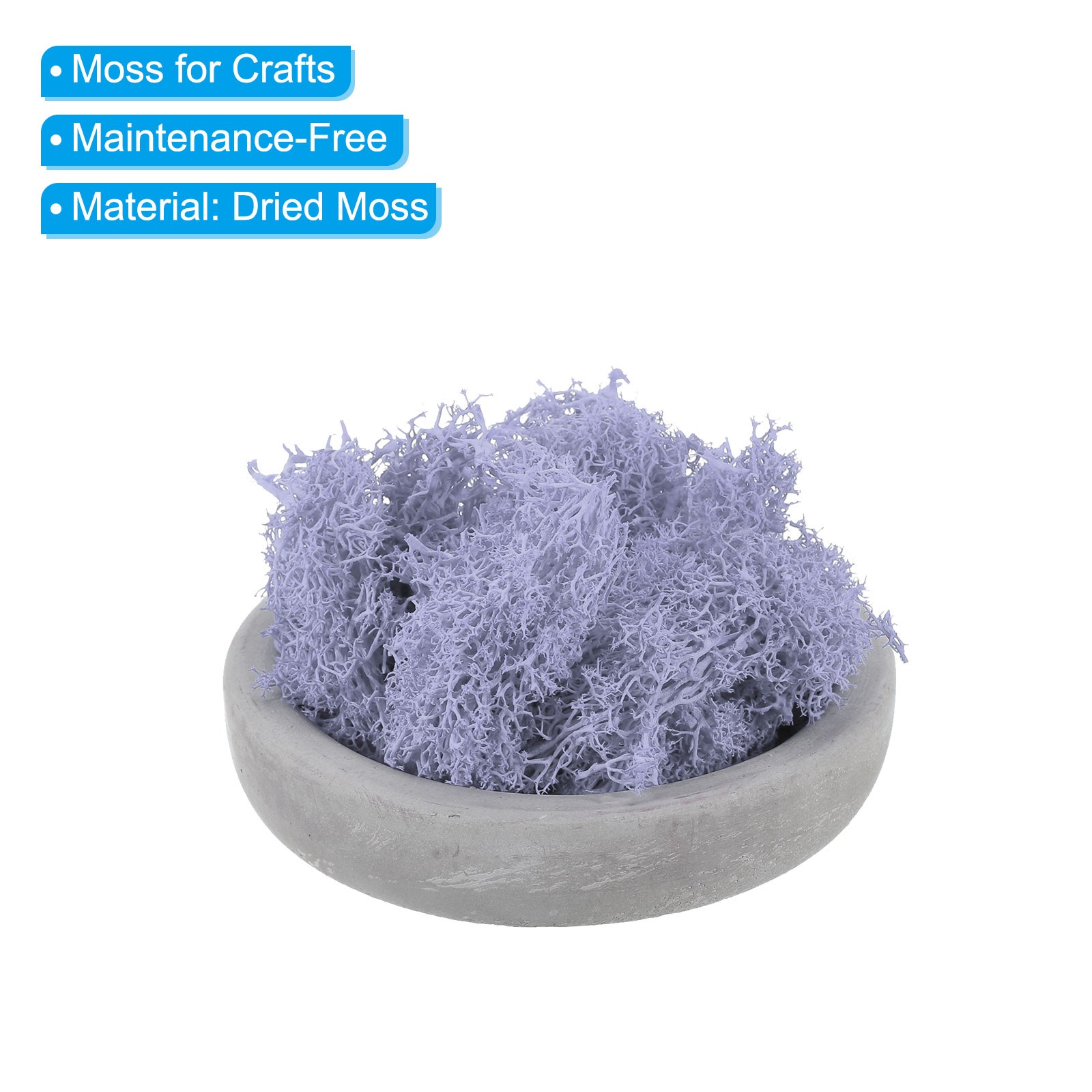 1.8 OZ Fake Moss Decorative Artificial Moss for Potted Plants, Light Purple
