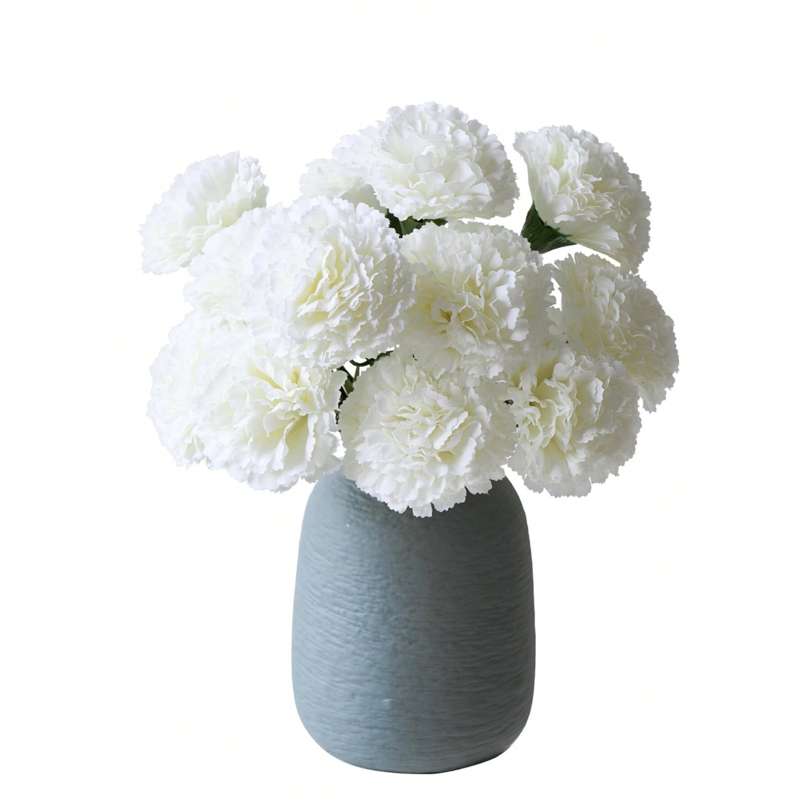 12PCS Artificial Carnation Flowers Silk Stem Wedding Funeral Bouquet Decor USA