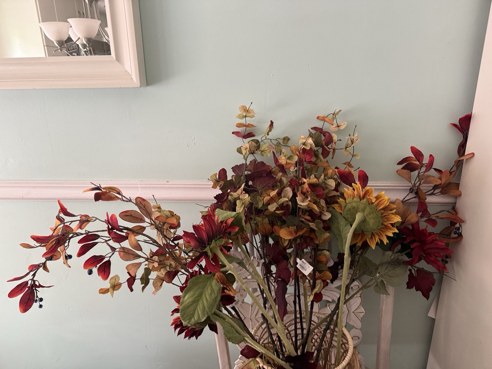 Pier One Imports Faux Autumn Flower Sunflowers Leaves Big Lot