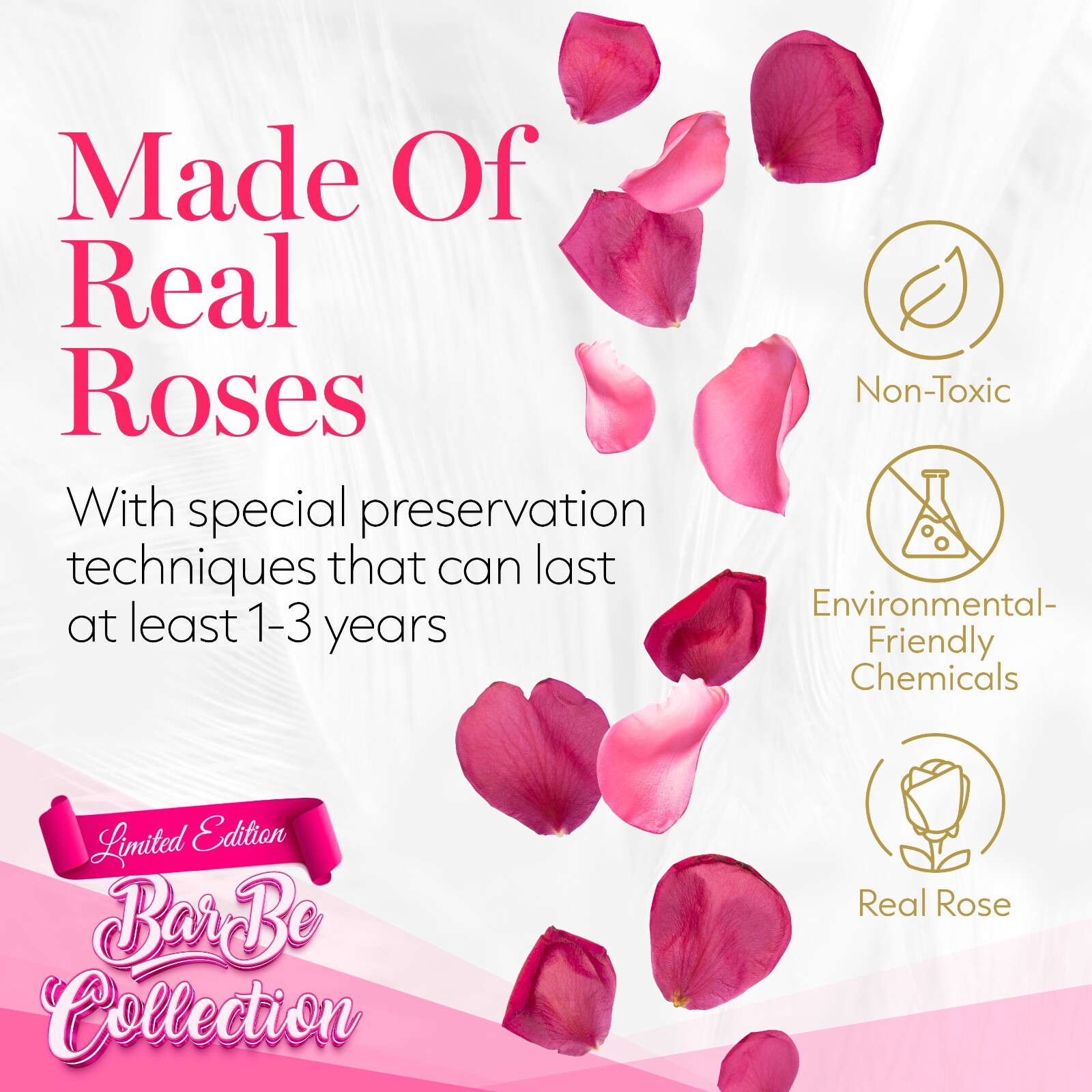 GLAMOUR BOUTIQUE Preserved roses in a box – Forever flowers Barbie Collection