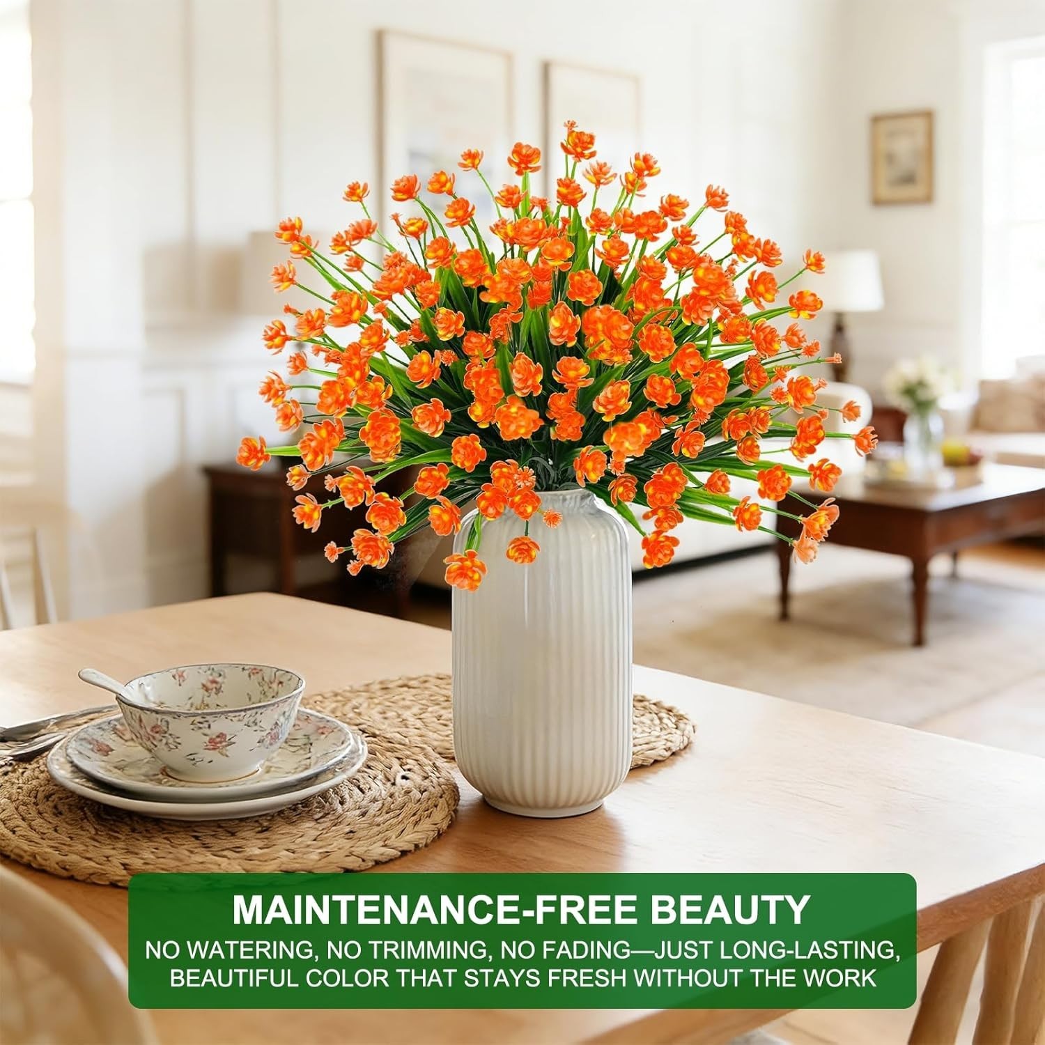 Durable and Low-Maintenance Faux Mums for Spring and Summer Ambiance