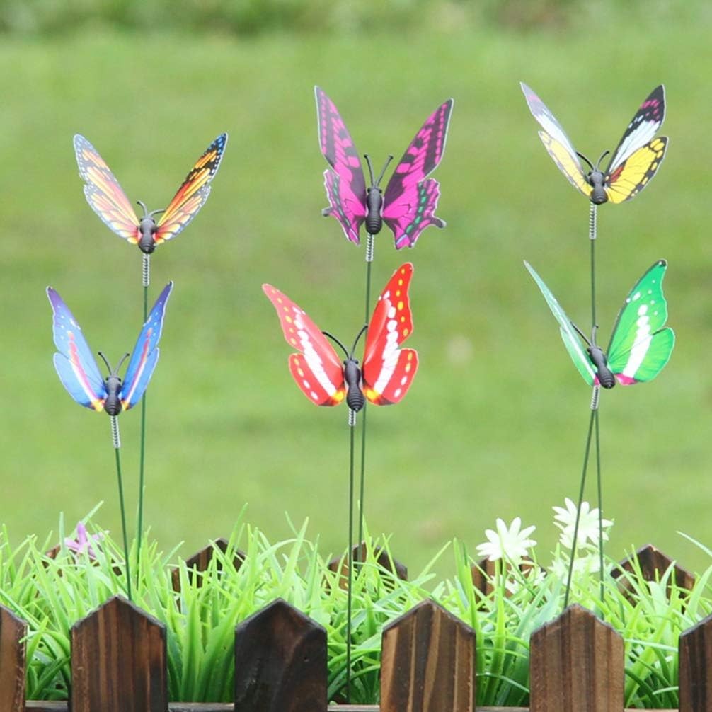 12PCS Butterfly Stakes 11.4 inch Waterproof Butterfly Garden Decorations