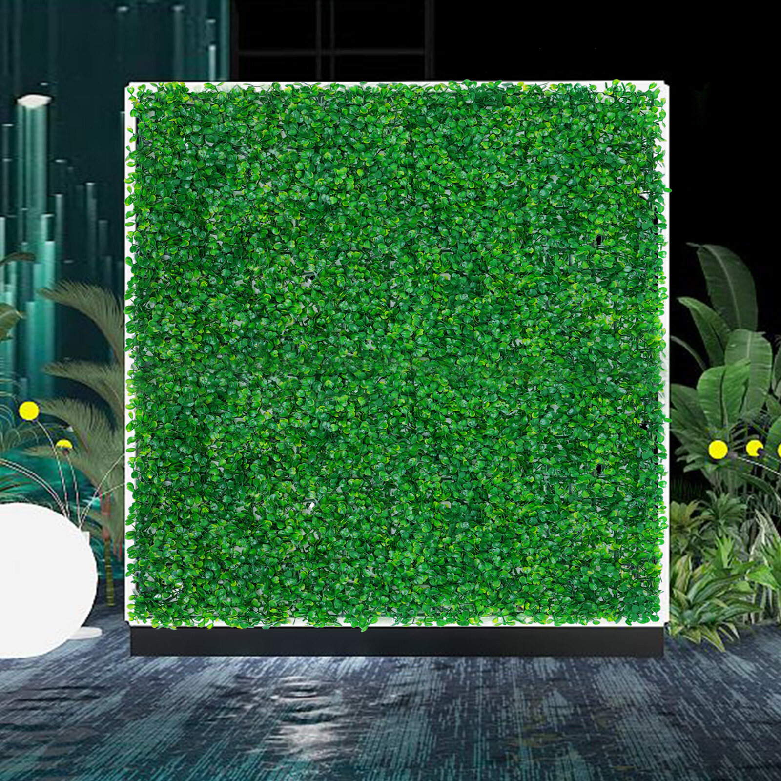 Artificial Plant Wall Fence Greenery Panel Decor Foliage Hedge Grass Mat 60x40cm