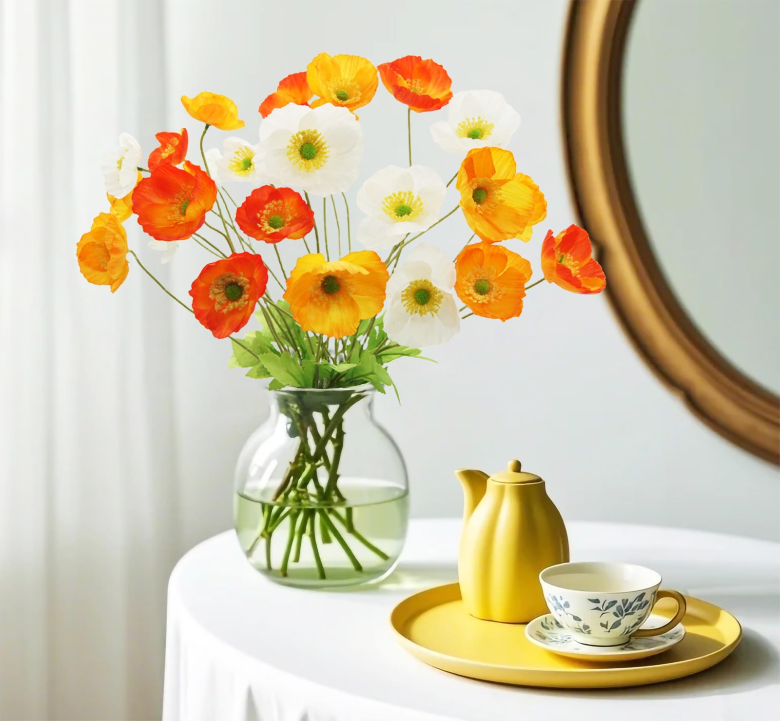 6Pcs Artificial Poppies Flowers Silk Poppy Flowers Faux Flowers Poppy Plants …