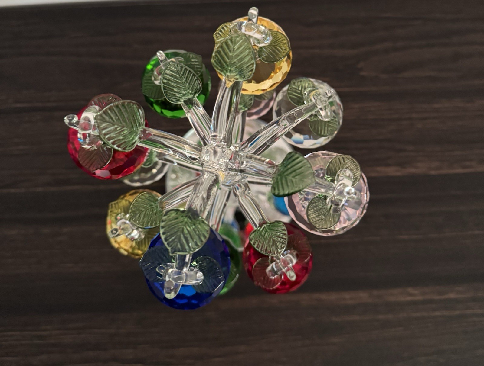 Crystal Apple Tree Ornament Artificial Apple Tree Figurine Decorative Apple T…