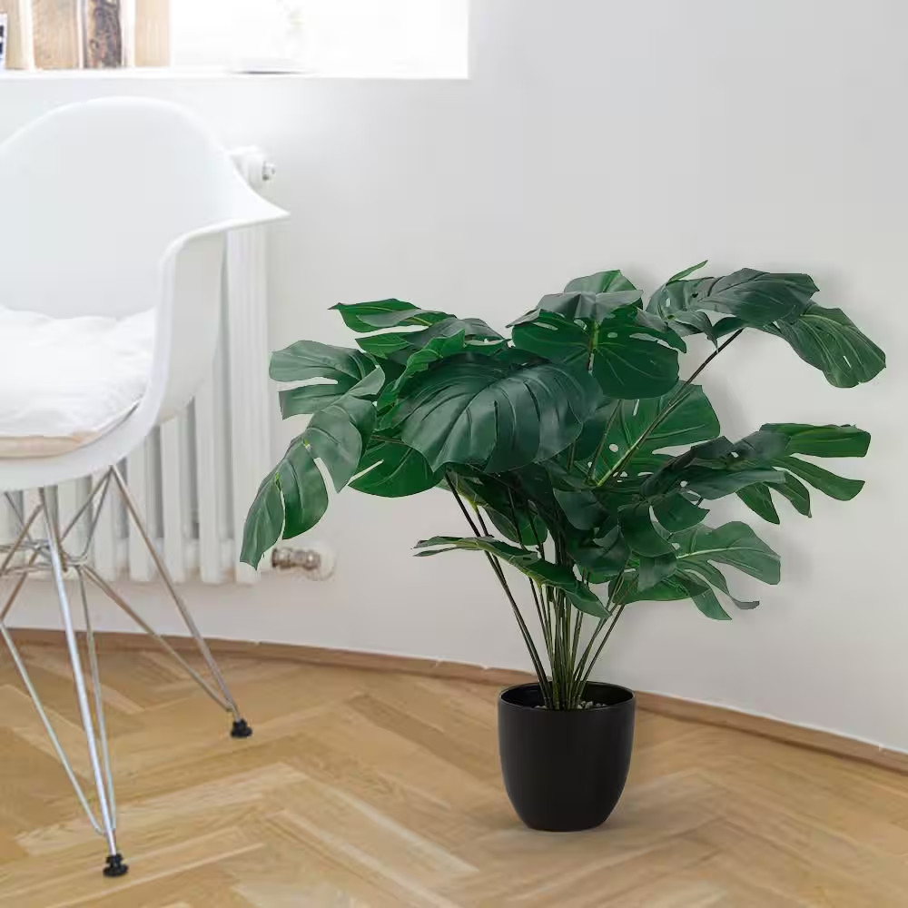 31 In. Green Artificial Tropical Palm Tree for Home Office Living Room Decor Ind