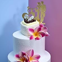 Birthday Gifts for Women 10pcs White Hot Pink Flowers PU Real Touch Flowers