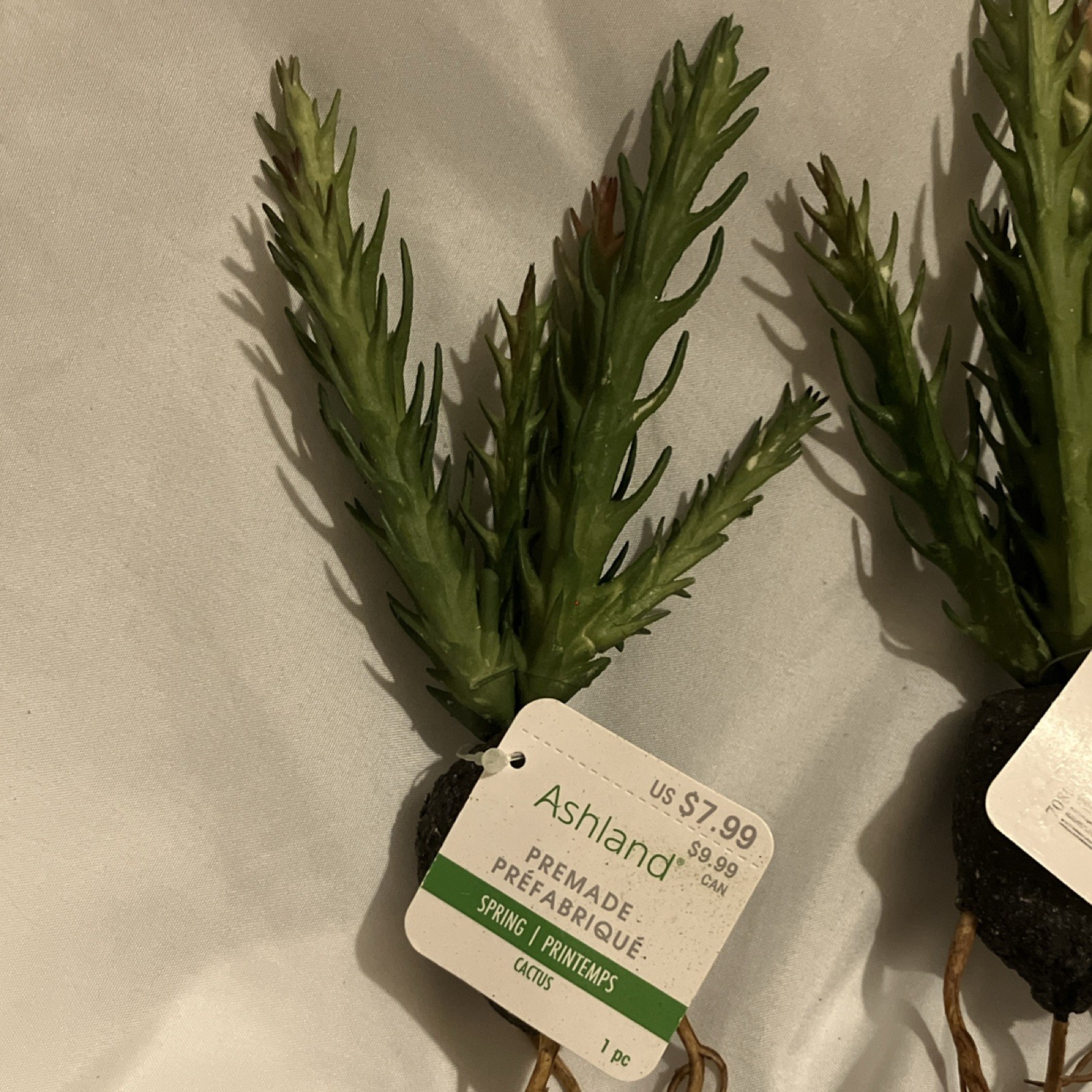 Ashland Artificial Cactus Houseplant Stems Green Set of 3