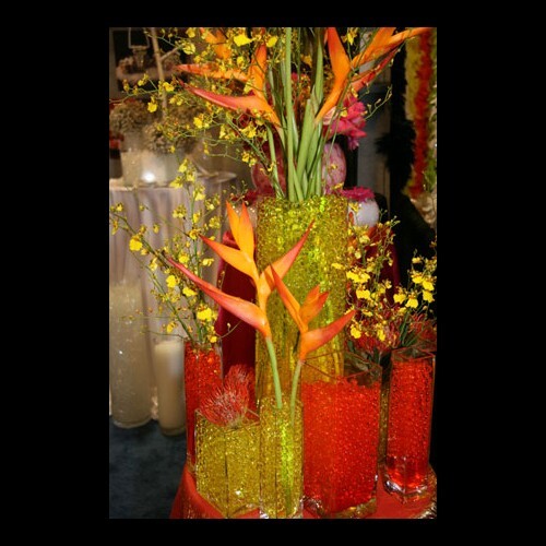 5-pounds Orange water storing gel beads flowers vases filler Deco Beads 5lb 60gl