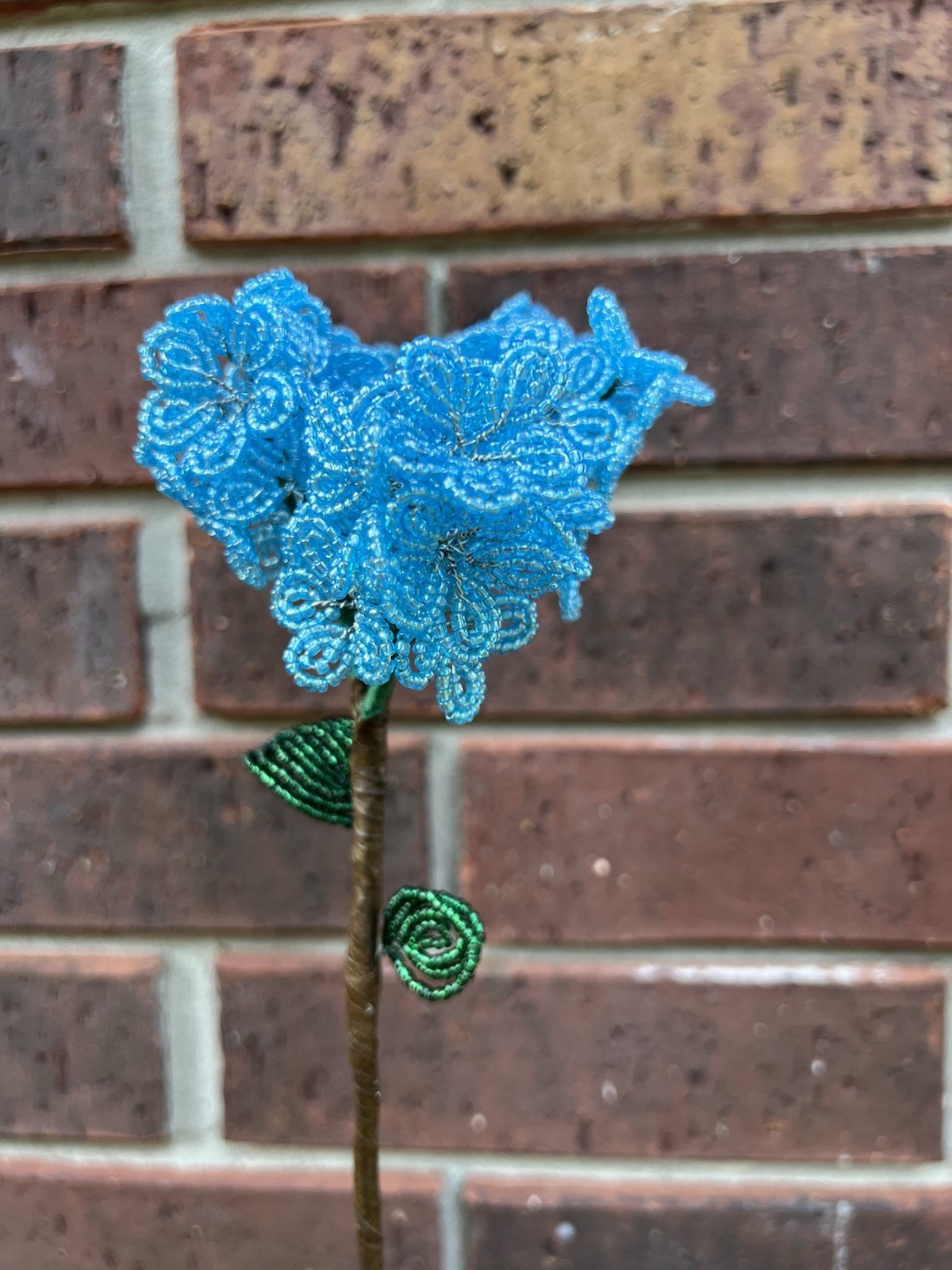 Artificial Beaded Rose Flower Stem, Multicolor Individual Floral Wall Decor