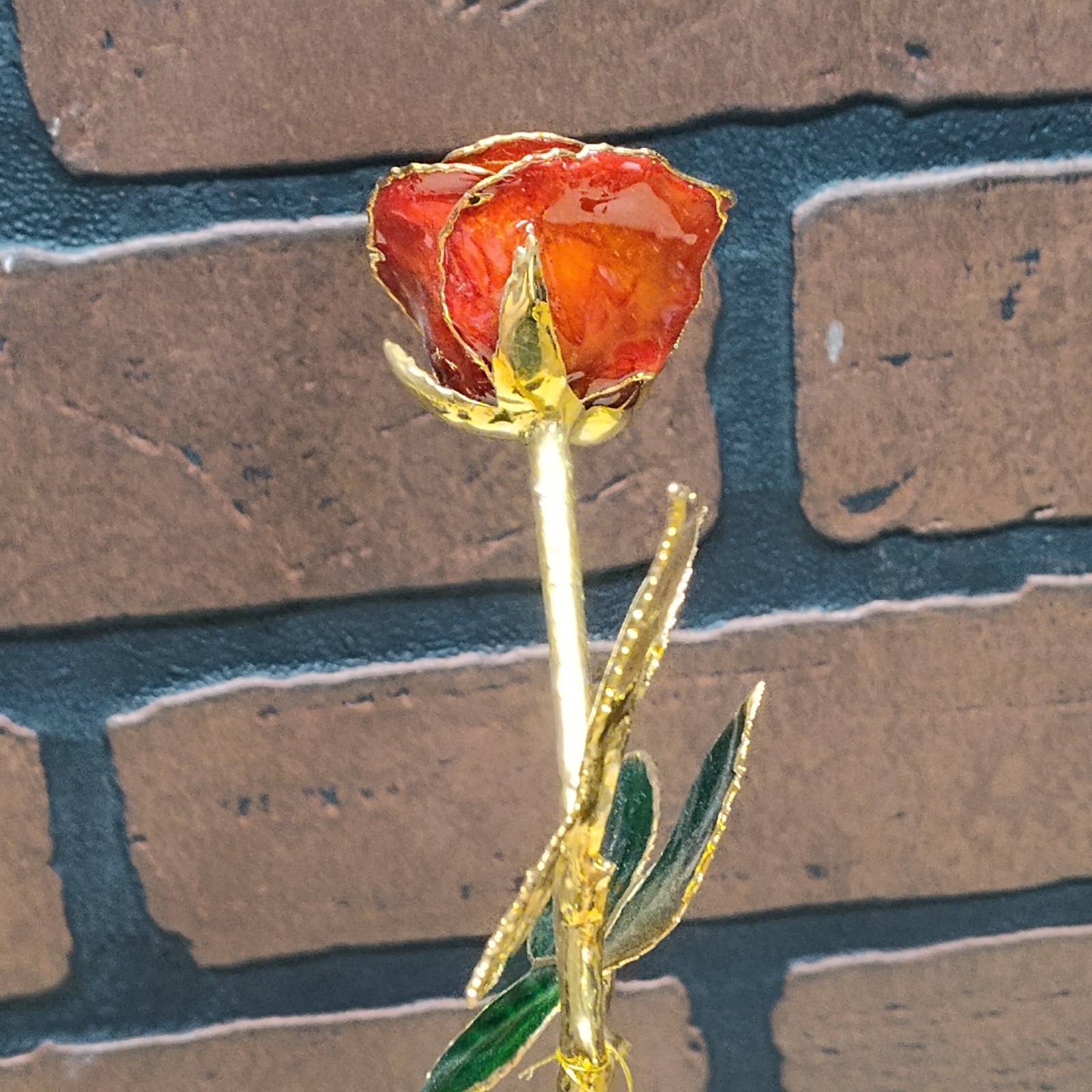 La Belle Collection rose 24k gold plated long lasting flower FLAW see photos