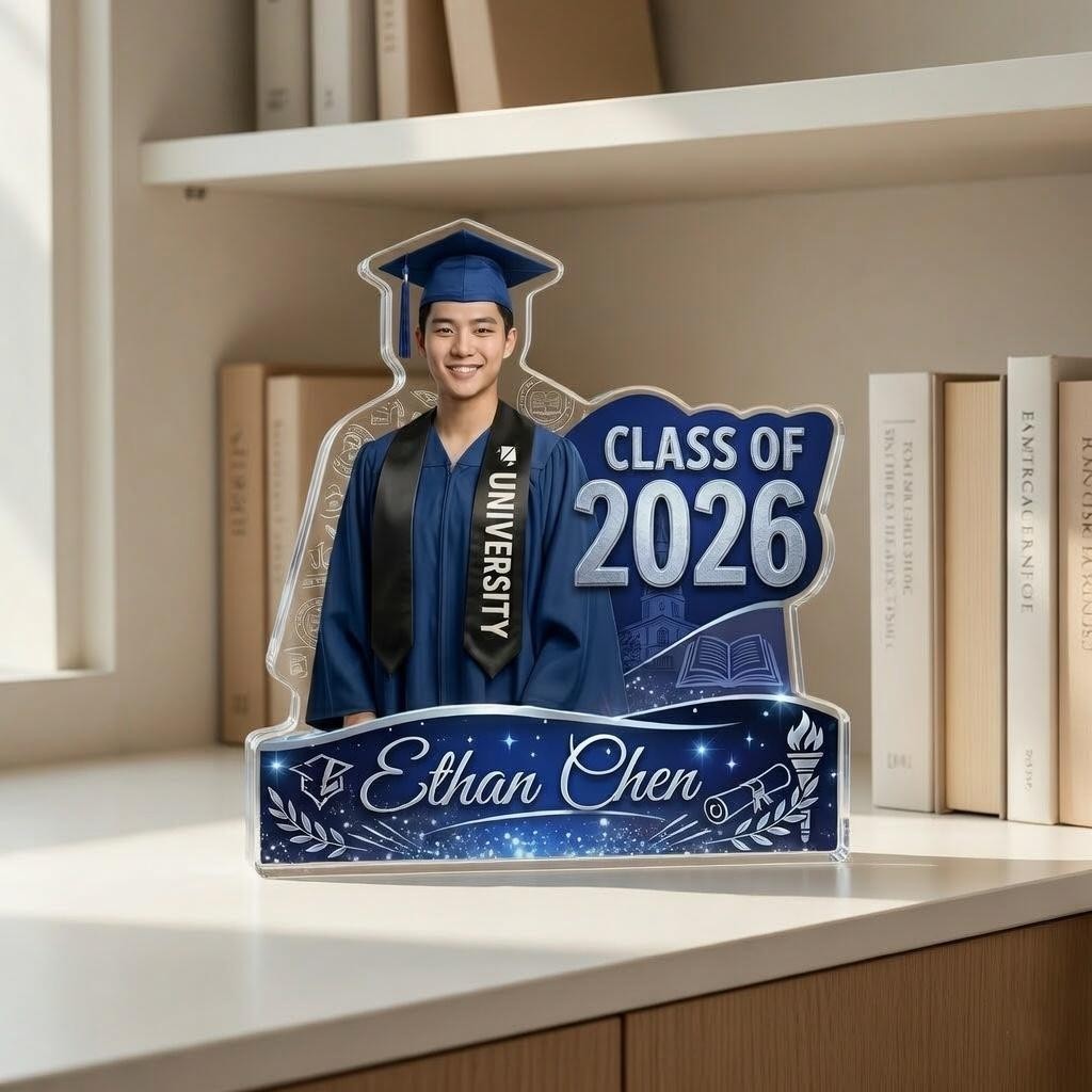 Personalized Graduation Acrylic Plaque, Class of 2026 Acrylic Block, Custom