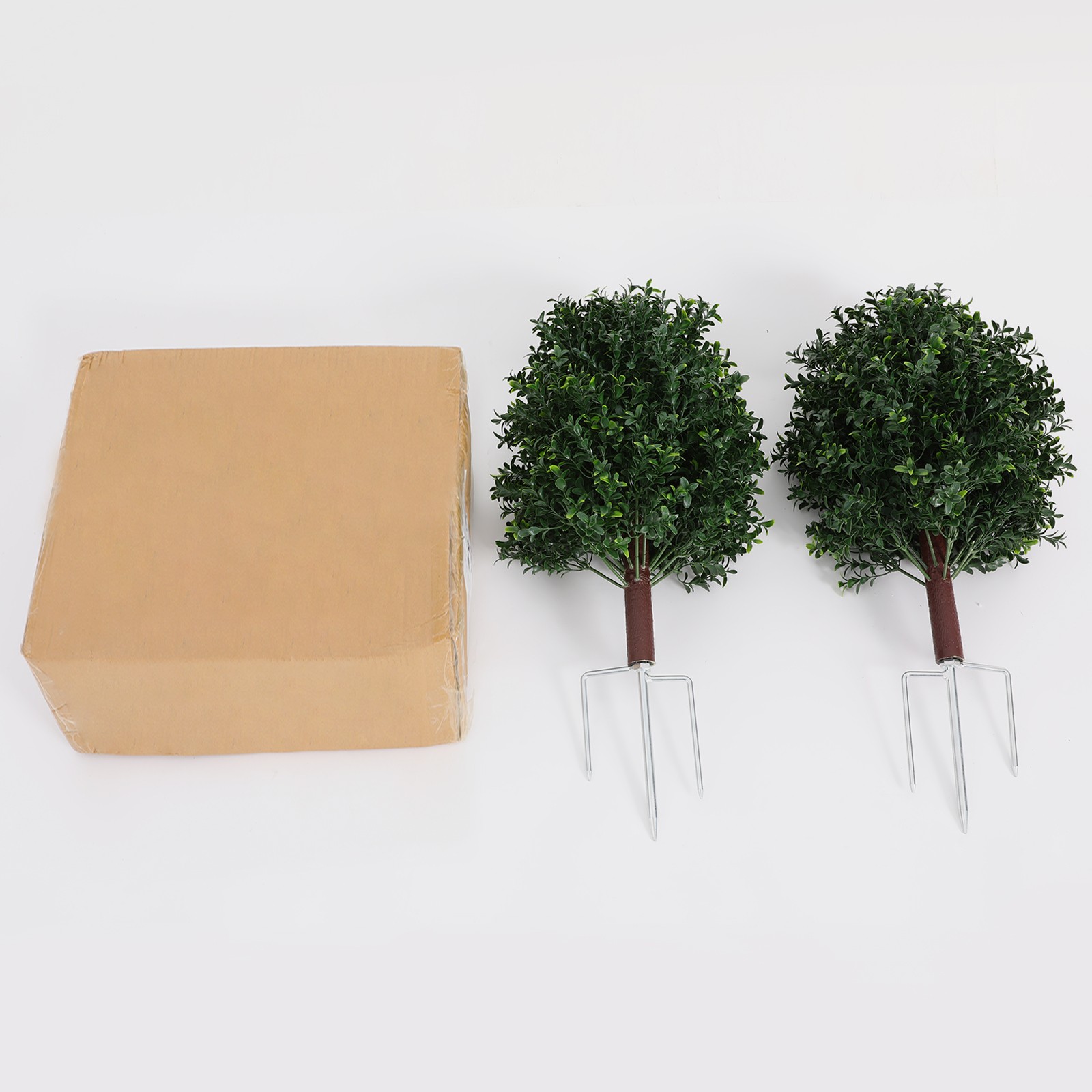 2 pcs 68.58cm Artificial Shrubs for Front Porch Garden Yard & Balcony Decor