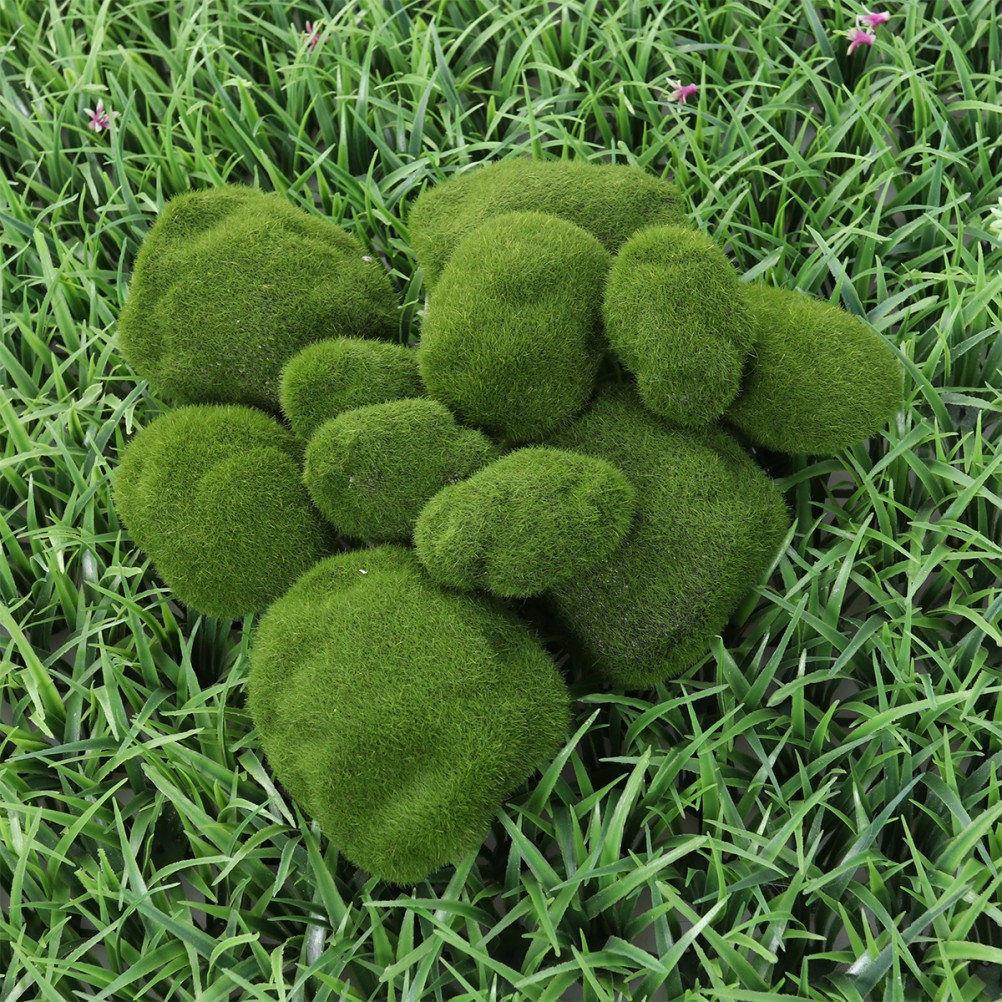 Fake Plants for Outdoors Decorative Moss Pieces Lawn Irregular