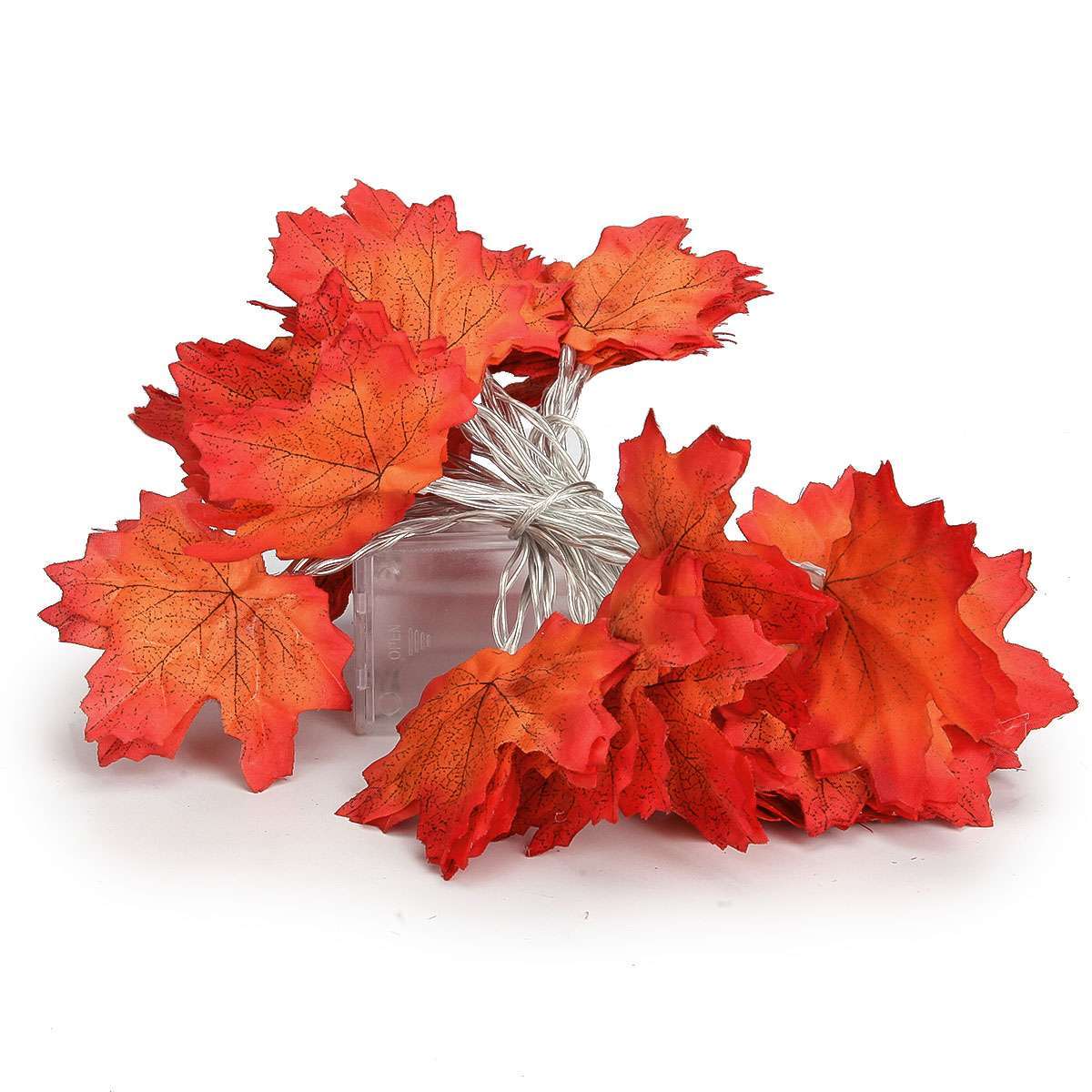 Fall Garland Decor Maple Leaf String Light Thanksgiving Christmas Halloween 2023