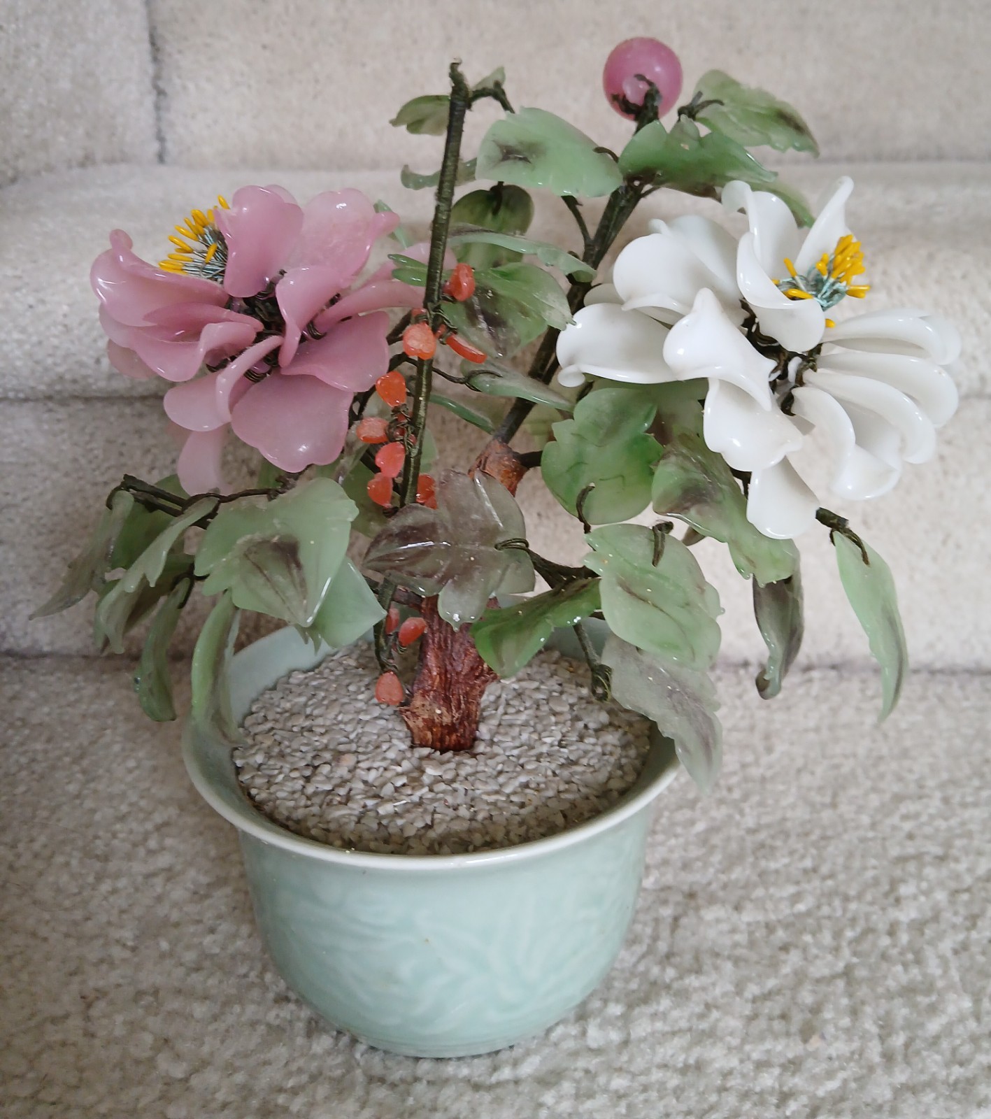 Vintage Original Japan Bonsai Jade Tree 9″ Tall