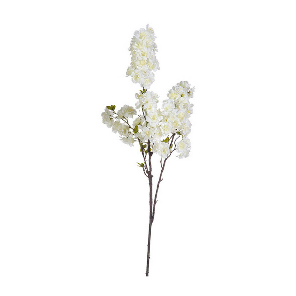 42” Botanical Artificial White Cherry Blossom Spray Natural Silk Floral Home De