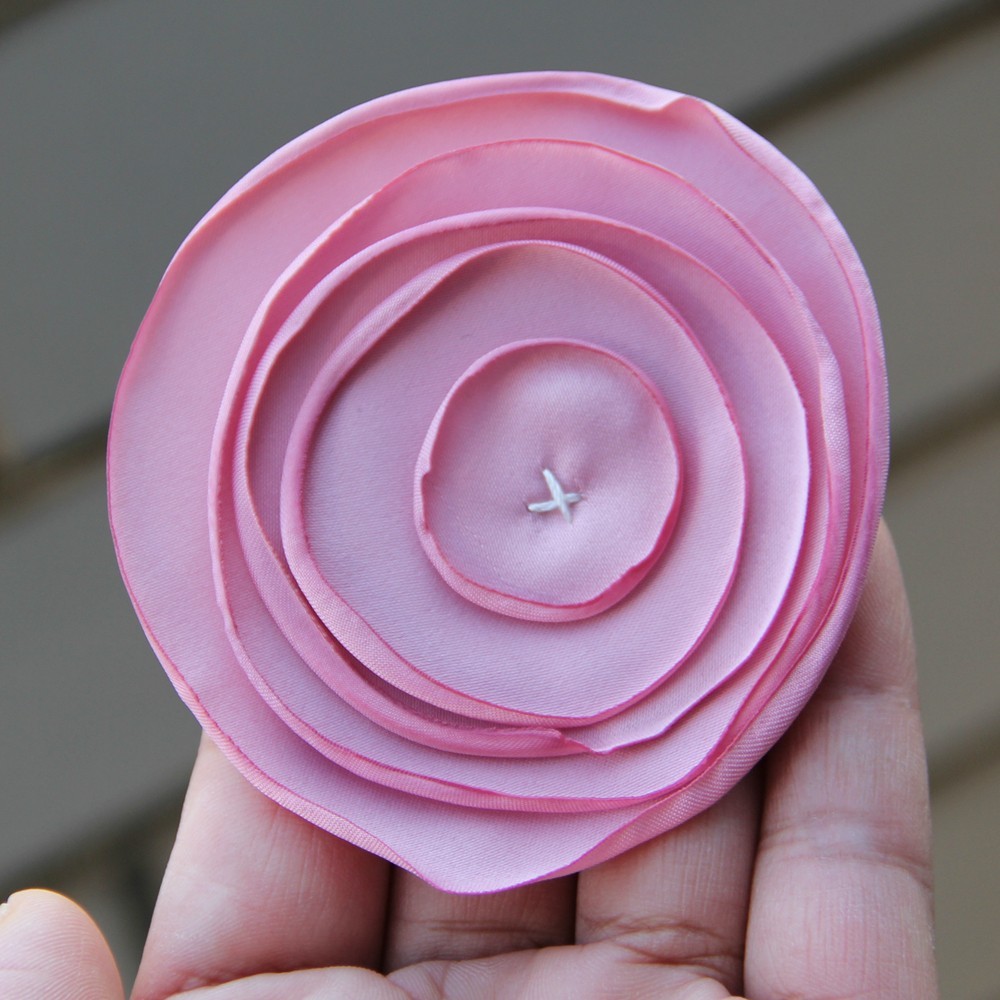 7.5cm Fabric Flower Handmade Cloth Flowers Hand DIY Material Wedding Accessories