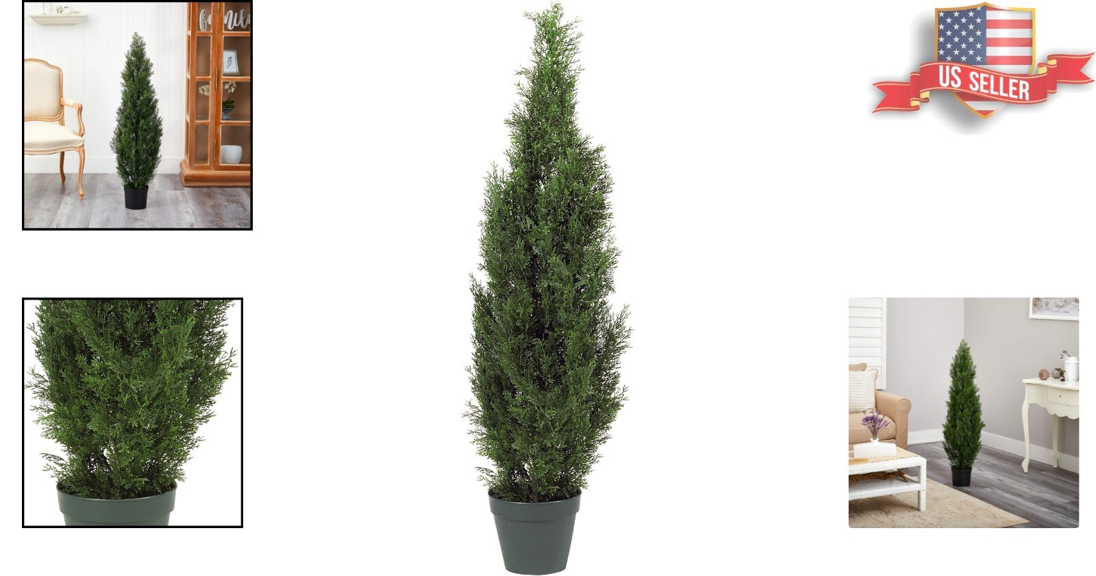 Versatile 4FT Outdoor Faux Cedar Tree – Resilient Decoration for Every Season
