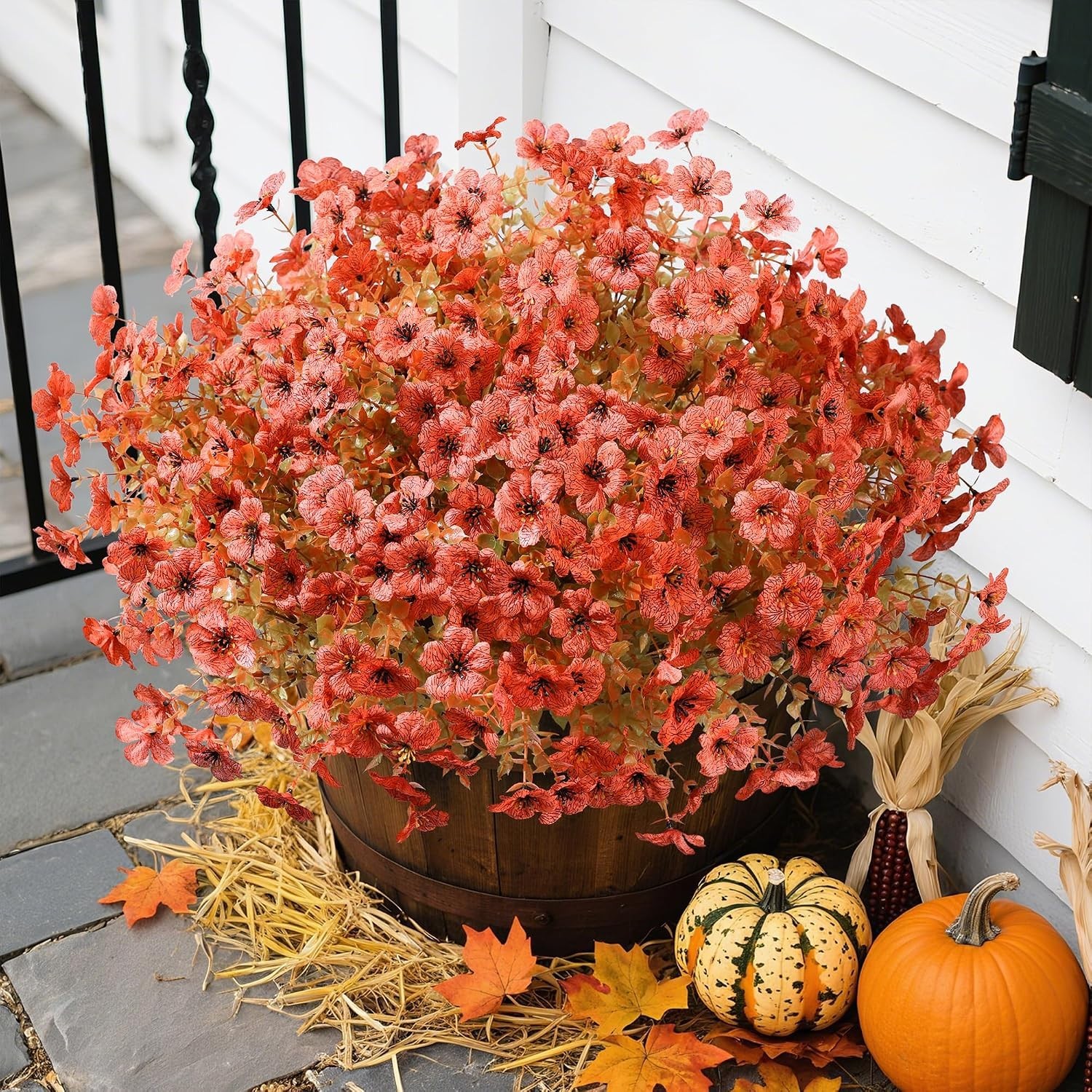 Low Maintenance 12 Pack of Artificial Mums – Autumn Outdoor Décor Essentials
