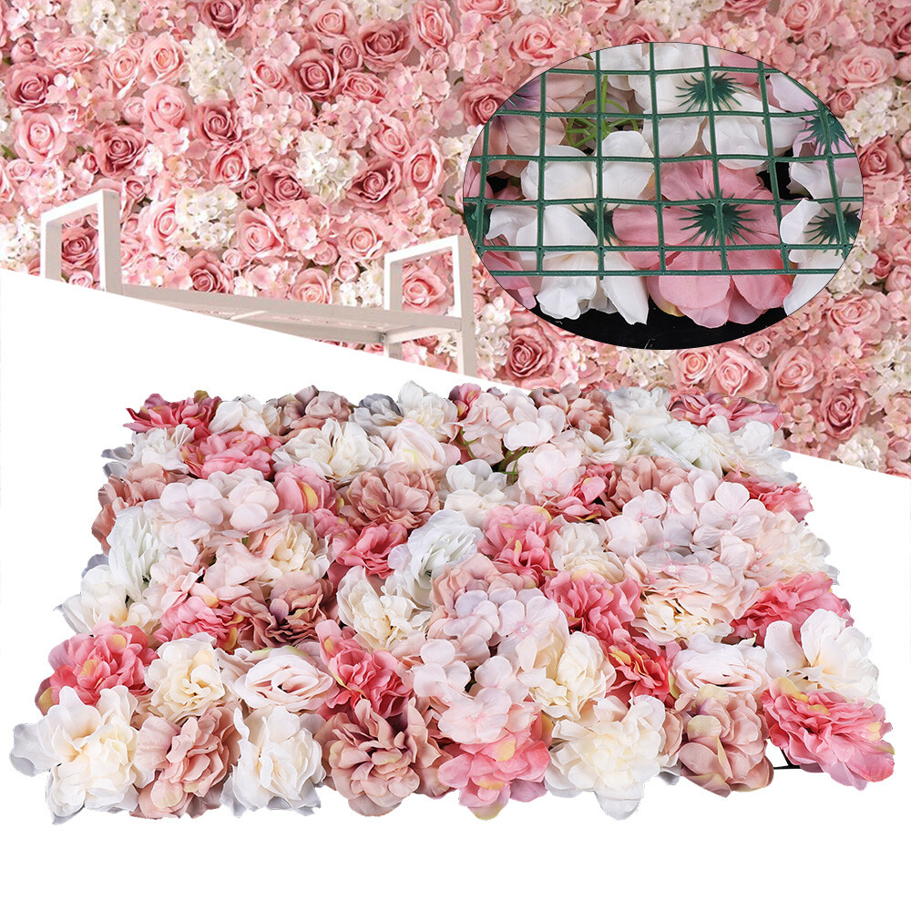 6pcs Artificial Flower Wall Panels Wall Mount 60*40 cm for Party Home Decor