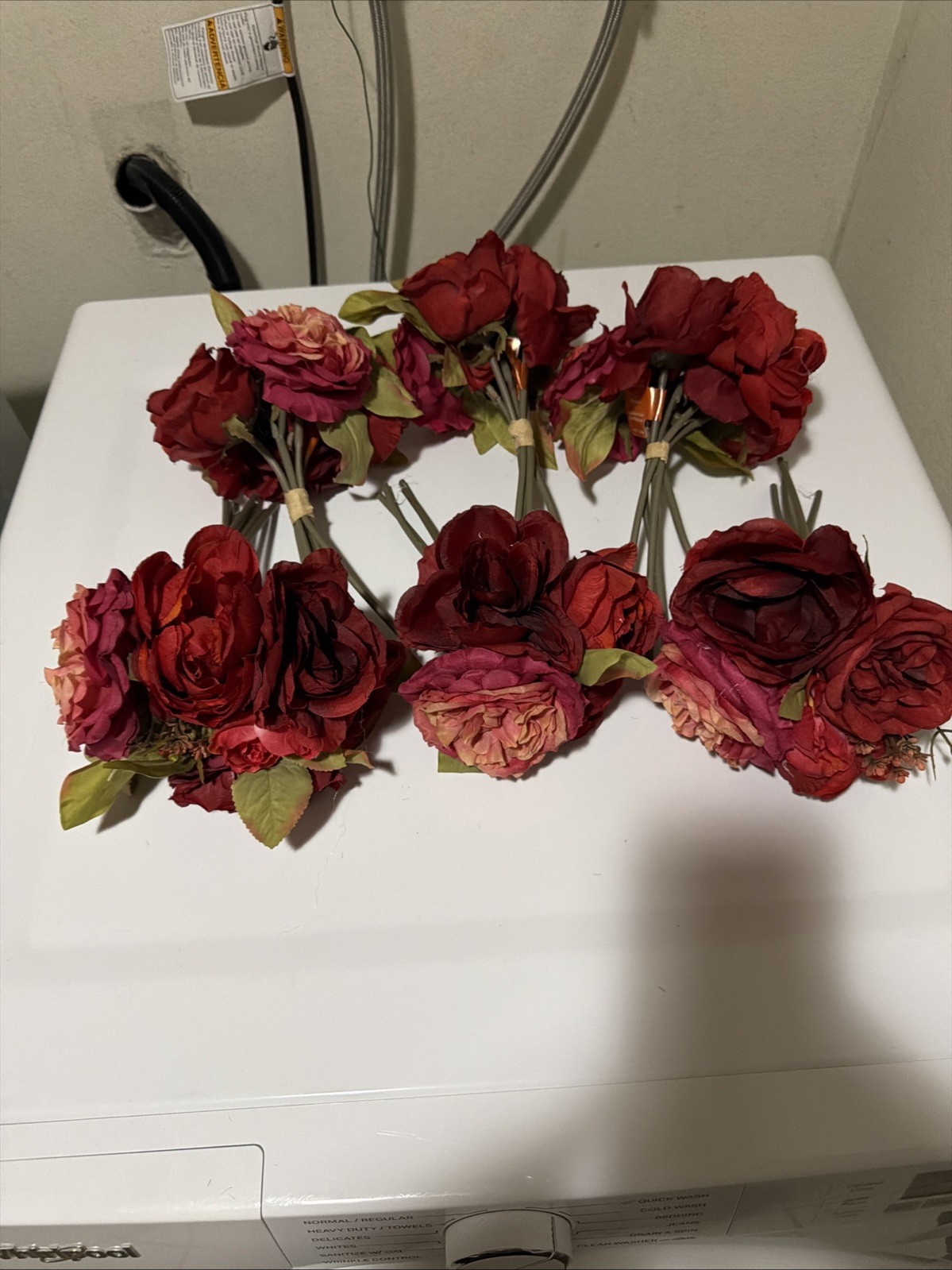 ASHLAND FALL 6 BOUQUET SET ROSS & RANUNCULUS Bouquet Home Party Decor