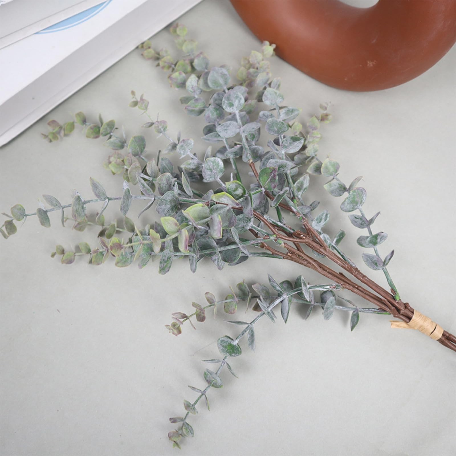 12 Pcs 20” Green Eucalyptus Stems, Artificial Fake Faux Eucalyptus Greenery,…