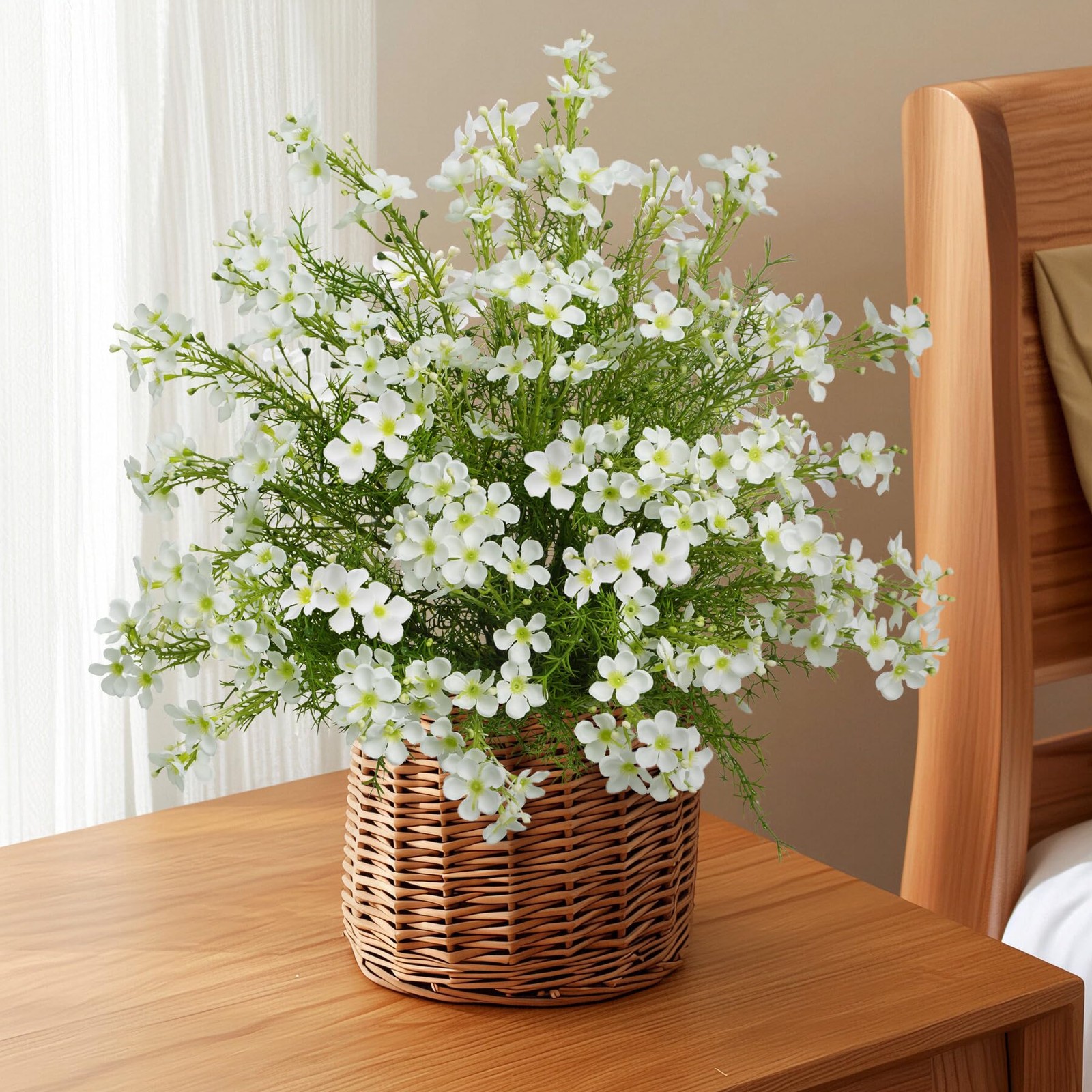 Outdoor Artificial Flowers for Outdoors, Faux Wildflower Hydrangea Bouquet fo…