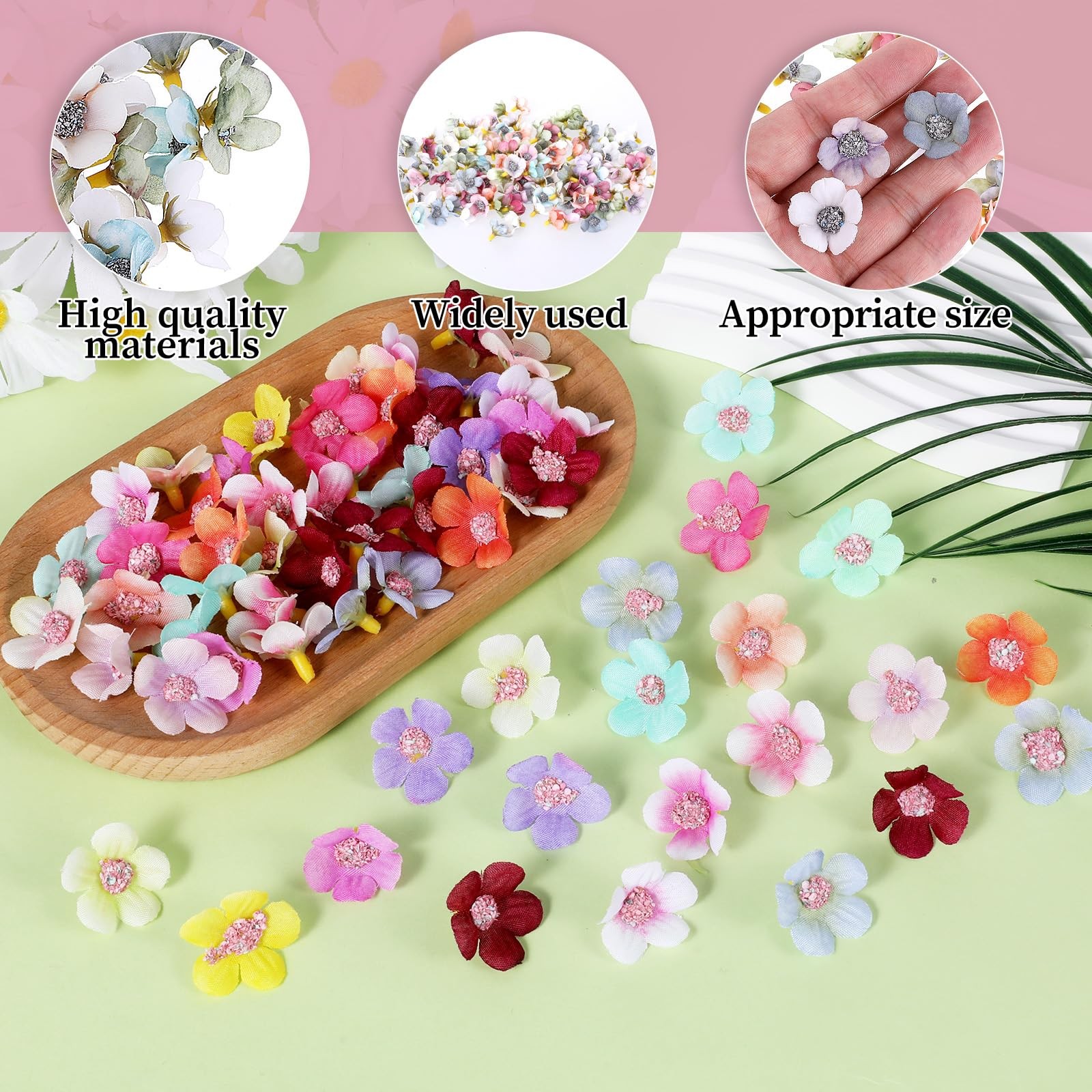 120PCS Small Fake Flowers for Crafts Mini Faux Flower Heads Multicolor Small …