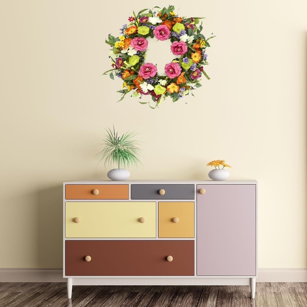 Handcrafted 22” Colorful Wreath – Perfect for Festivals and Special Occasions